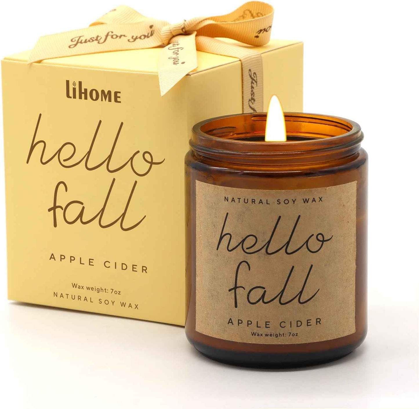 Fall Decorations for Home - Fall Candles, Gifts for Women, Natural Soy Wax Pumpkin Spice Scented Candles