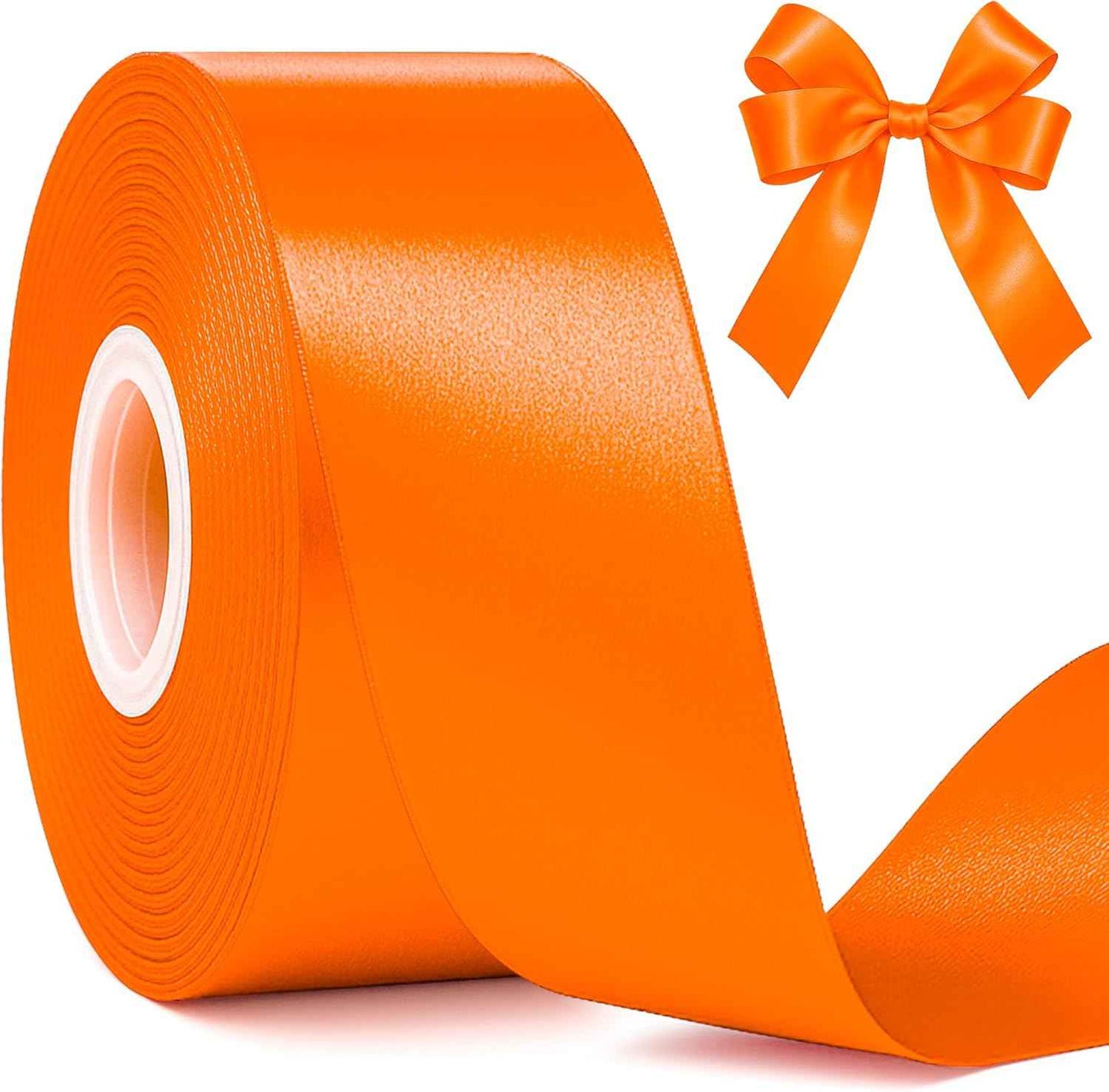 Fullive Red Ribbon 1 1/2 Inch, 30 Yards Red Ribbon for Gift Wrapping, Polyester Satin Christmas Ribbon for Wedding Xmas Tree Valentines Day Decorations DIY Bows Wrapping Bouquet Floral Arrangements