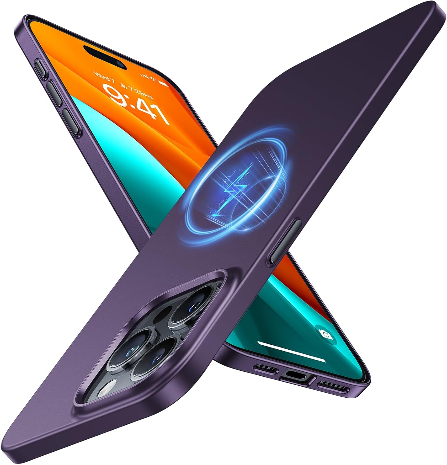 TORRAS Magnetic Slim Fit for iPhone 17 Pro Case 6.3 inch, Ultra-Thin, Compatible with MagSafe, Lightweight Matte Anti-Scratch Hard PC Cover Phone Case for iPhone 17 Pro OriginFit, Deep Blue - Rayz Mart