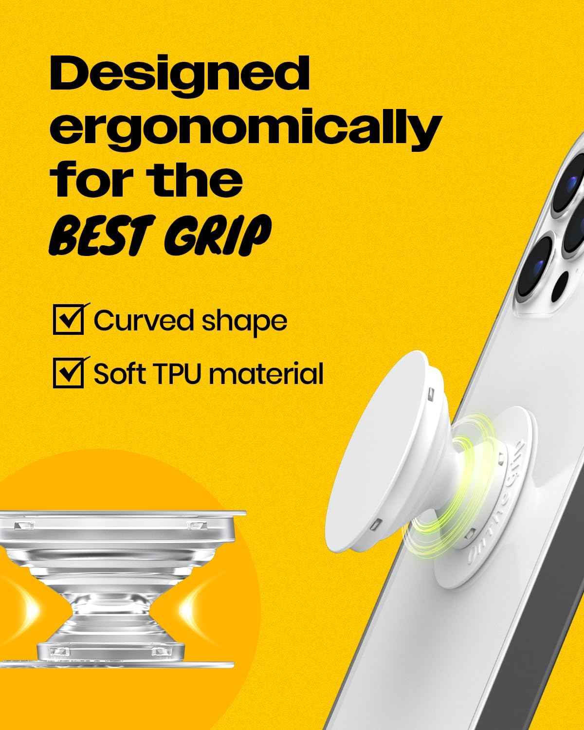 Elegant Ocean Style Expandable Collapsible Mobile Phone Grip Stand Holder for Smartphone Tablet Cell Phone Accessory (Sky Blue)