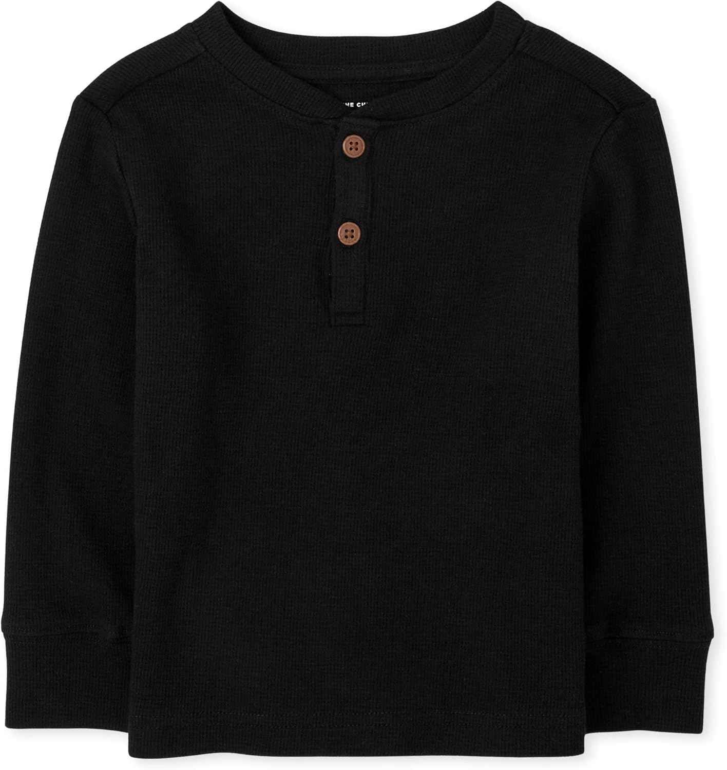 The Children's Place Baby Toddler Boys Long Sleeve Thermal Henley Top