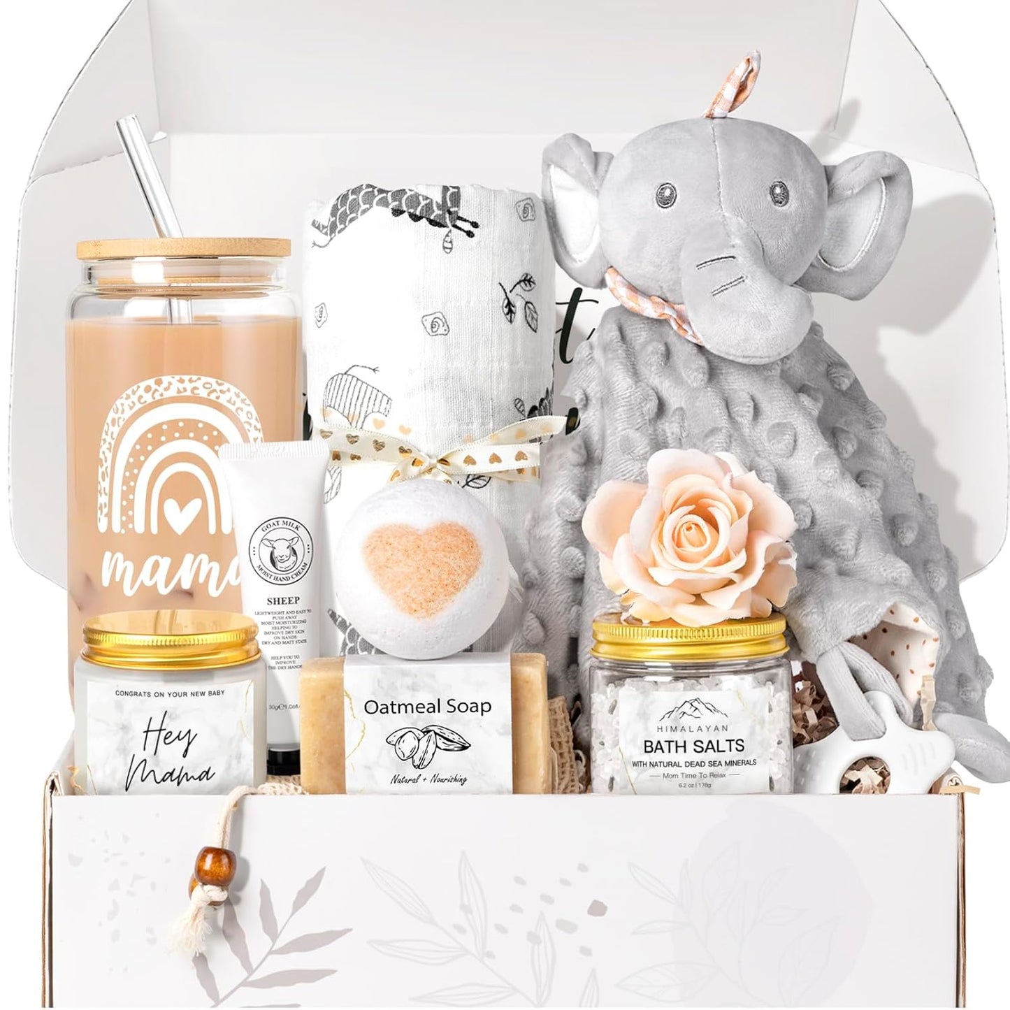 New Mom Gifts, 11PCS New Mom Care Package After Baby, Baby Shower Gifts for Mommy to Be, Gift for Expecting Mother, Pregnancy Gift Basket Essentials, First Time Mothers Day Birthday Gifts for Women