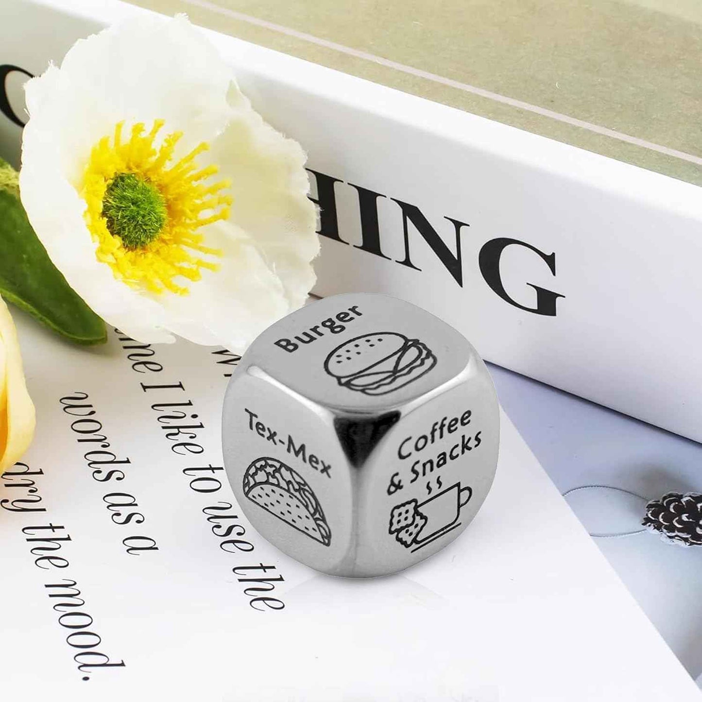 Birthday Anniversary Wedding Gifts for Women Men Him Her, Stainless Steel Food Decider, Couple Boyfriend Girlfriend Date Night Gift for Husband Wife, Christmas Stocking Stuffers White Elephant Ideas