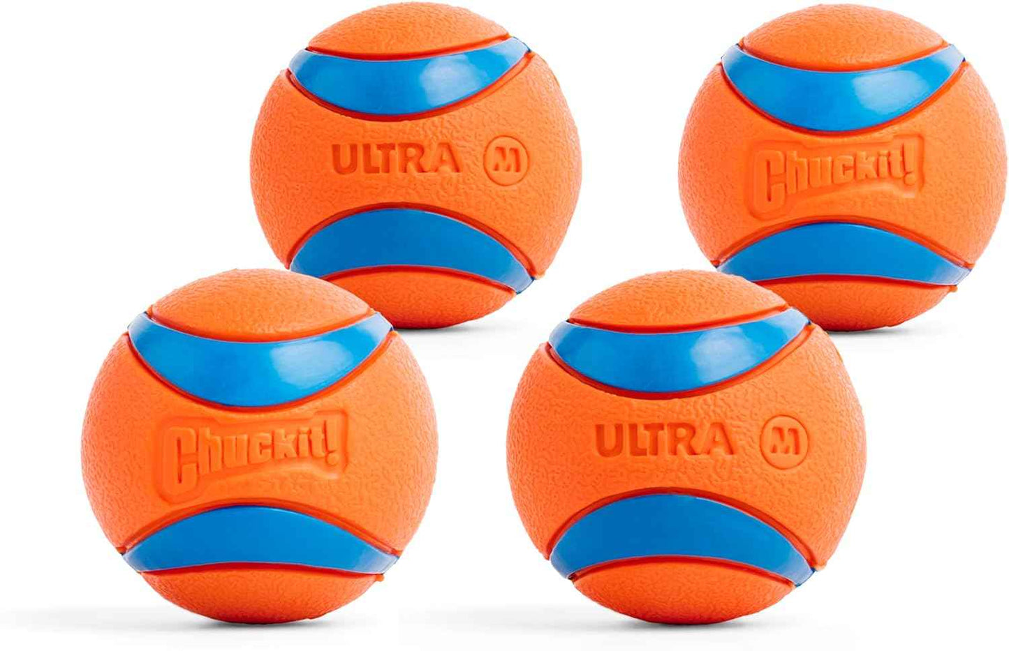 Chuckit! Ultra Ball Dog Toy - Medium Bouncy Fetch Balls For Dogs 20-60 lbs - Made from Durable Rubber - Floating Water Pet Toys - Size Medium - 2.5-inch Diameter - Pack of 2