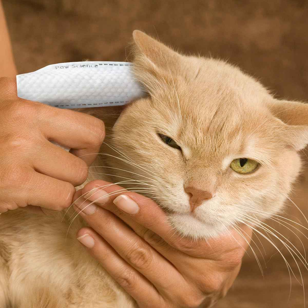 Dog Ear Cleaner Wipes – Finger Wipes for Dogs & Cats – Cleaning, Soothing, & Deodorizing Itchy Ears – Pet Ear Relief Solution (Coconut)