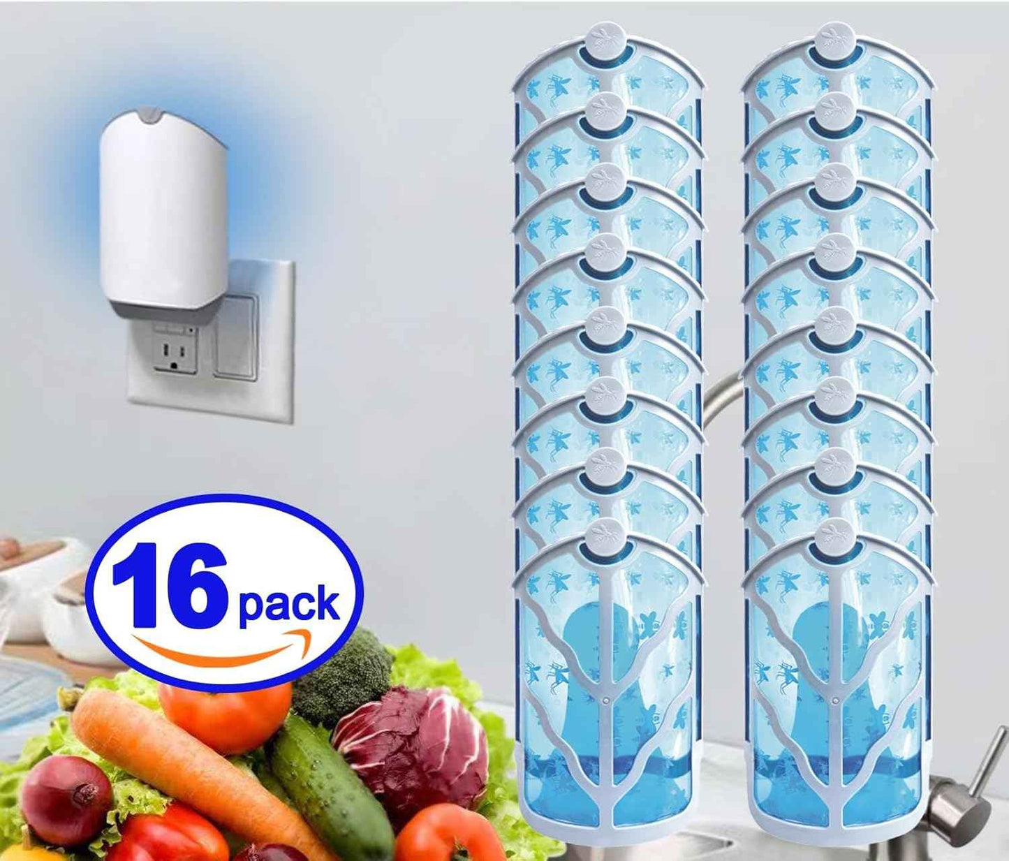 BAIMNOCM 16 Pack Refills Cartridge Compatible with Flying Insect Trap M364 M364A and Max, White