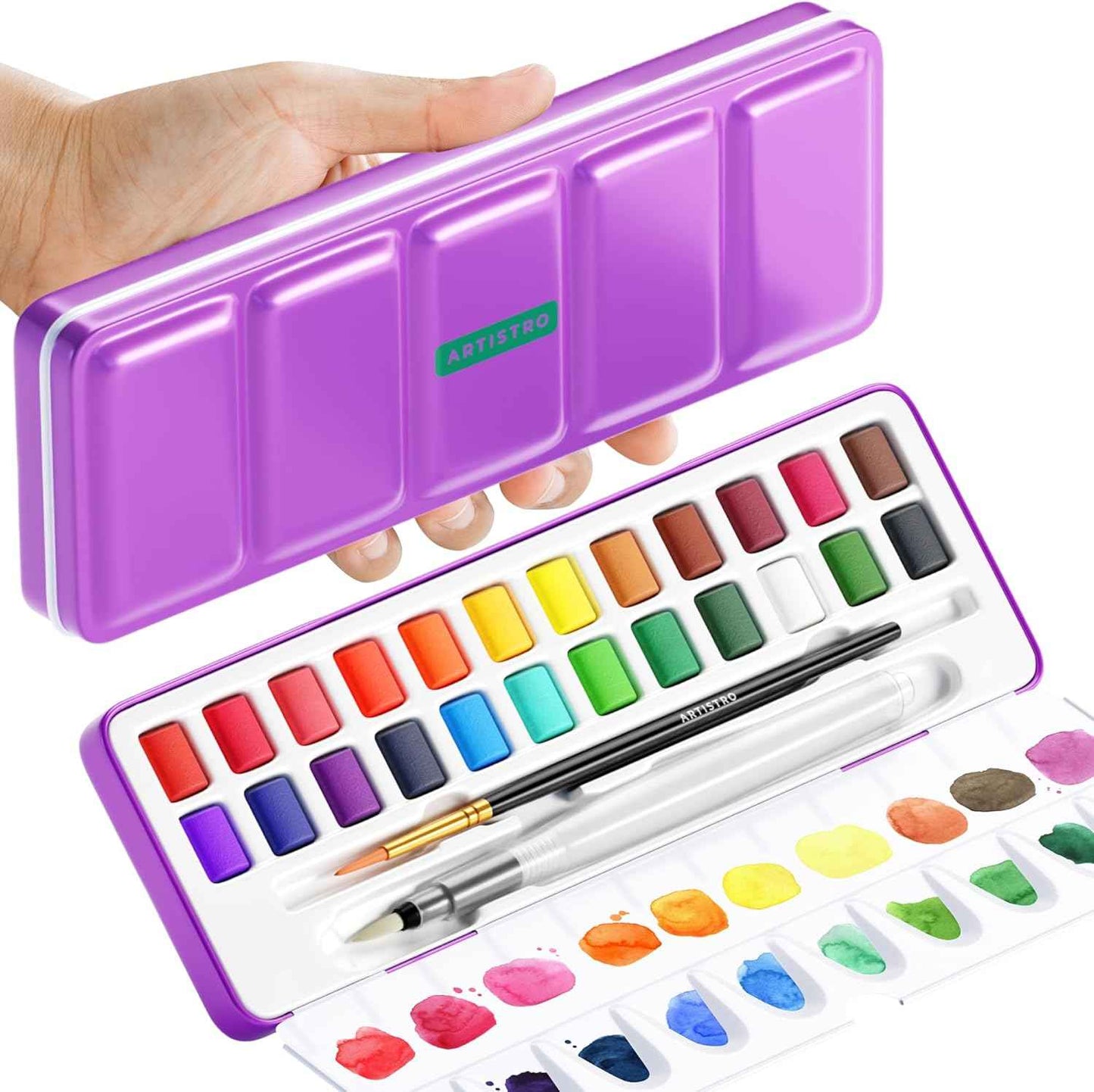 ARTISTRO Watercolor Paint Set - Portable Paint Kit - Perfect for Gifting to Adults, Teens, Tweens, & Kids