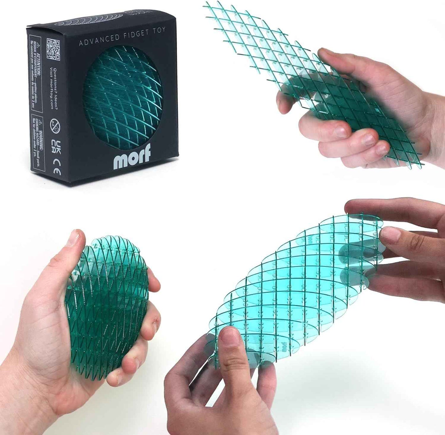 Morf Fidget Worm Toy - Flexible 3D Sensory Slug Figgy Toy for Kids, Teens, and Adults β Stretchy, Quiet, Stress and Anxiety Relief, Focus - For Play, School, Work Gifts, Great For Classroom and Office