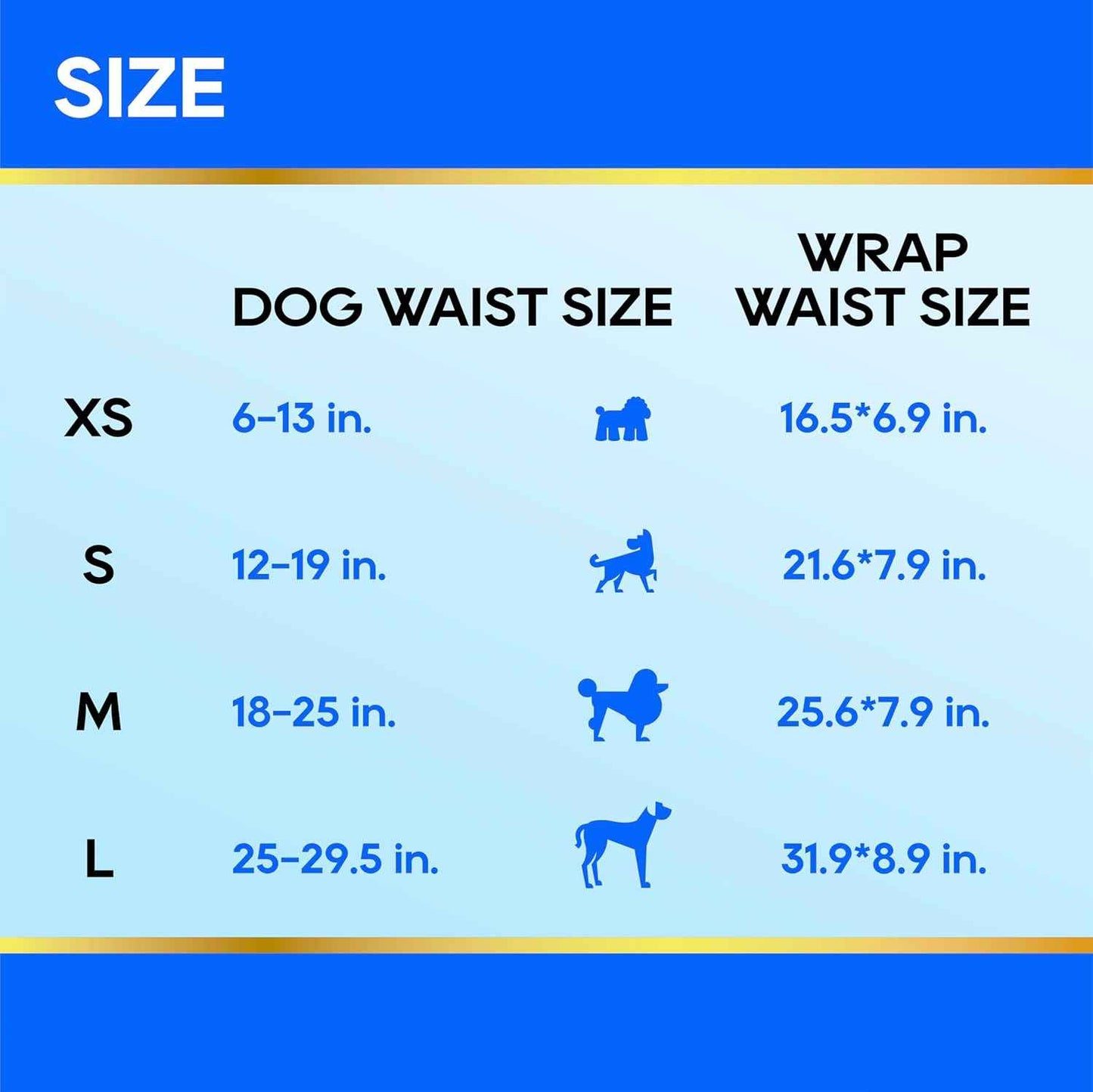 HONEY CARE All-Absorb A26 Male Dog Wrap, 50 Count, Small