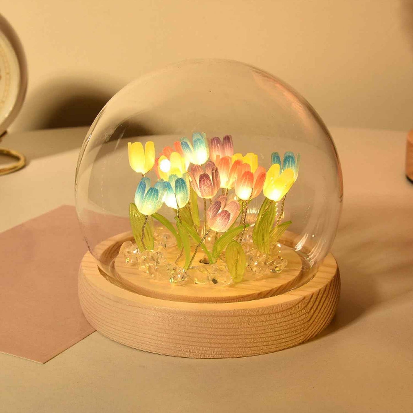 Pretty Rose Lamps Flower Night Light Cute Bedroom Decor Gifts for Women - Battery Powered (not Included)