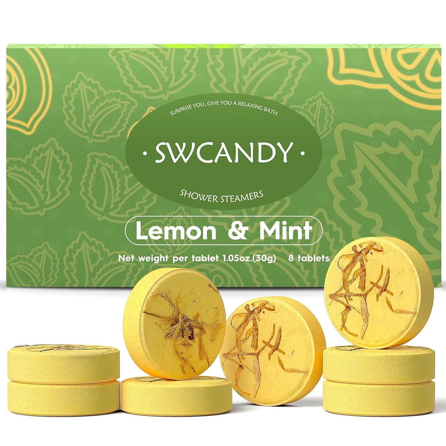 Shower Steamers Aromatherapy Birthday Gifts for Women - SWCANDY 8 Pcs Easter Basket Stuffers, Her Mom Adults Men Him Teen Self Care with Natural Essential Oils Relaxation Home SPA Travel Holidays