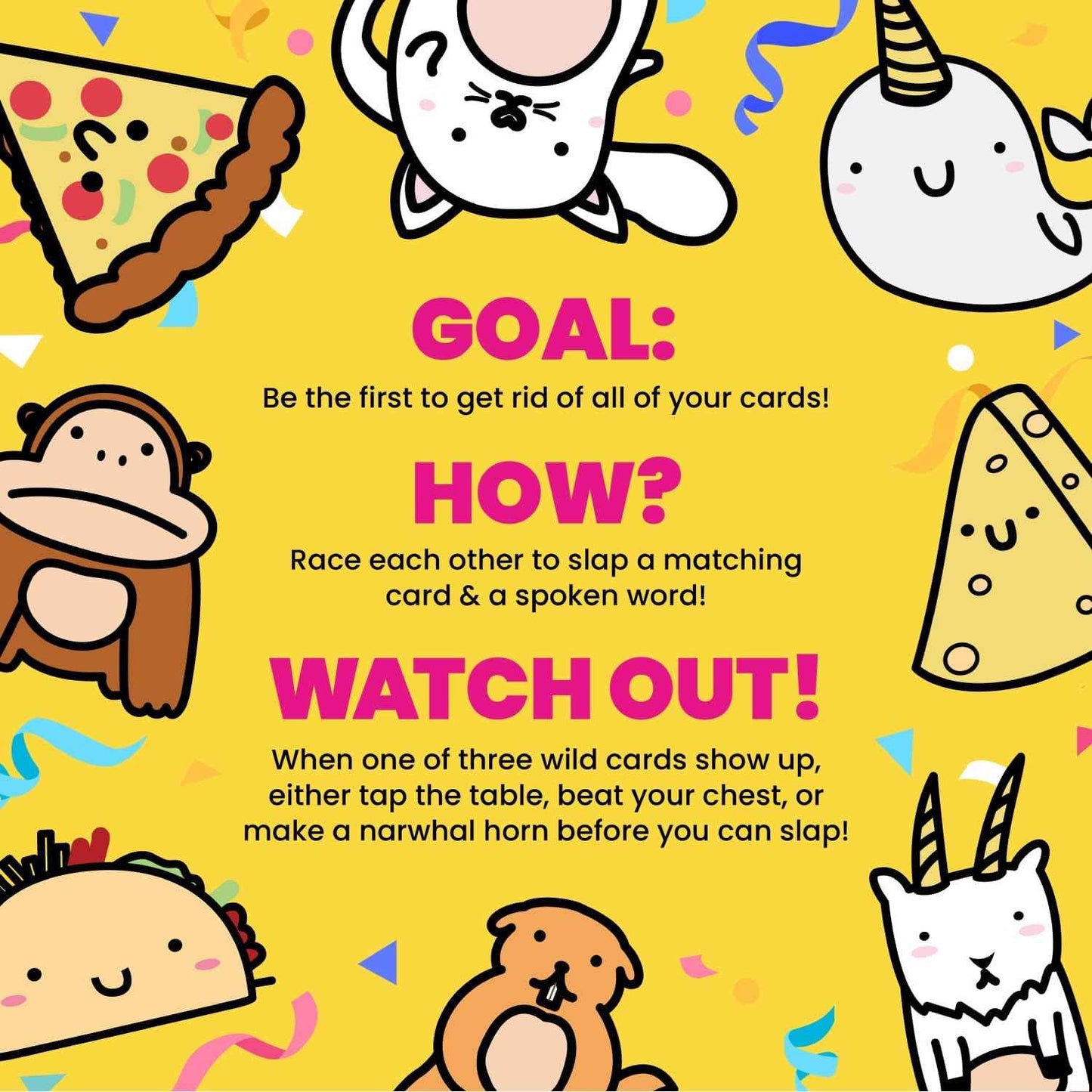 Taco Cat Goat Cheese Pizza Wildly Entertaining Card Game for Family and Group Game Night | Easy to Learn and Play with 10-15 Minute Rounds | Fun for Kids, Teens, Adults, and Families | 2-8 Players