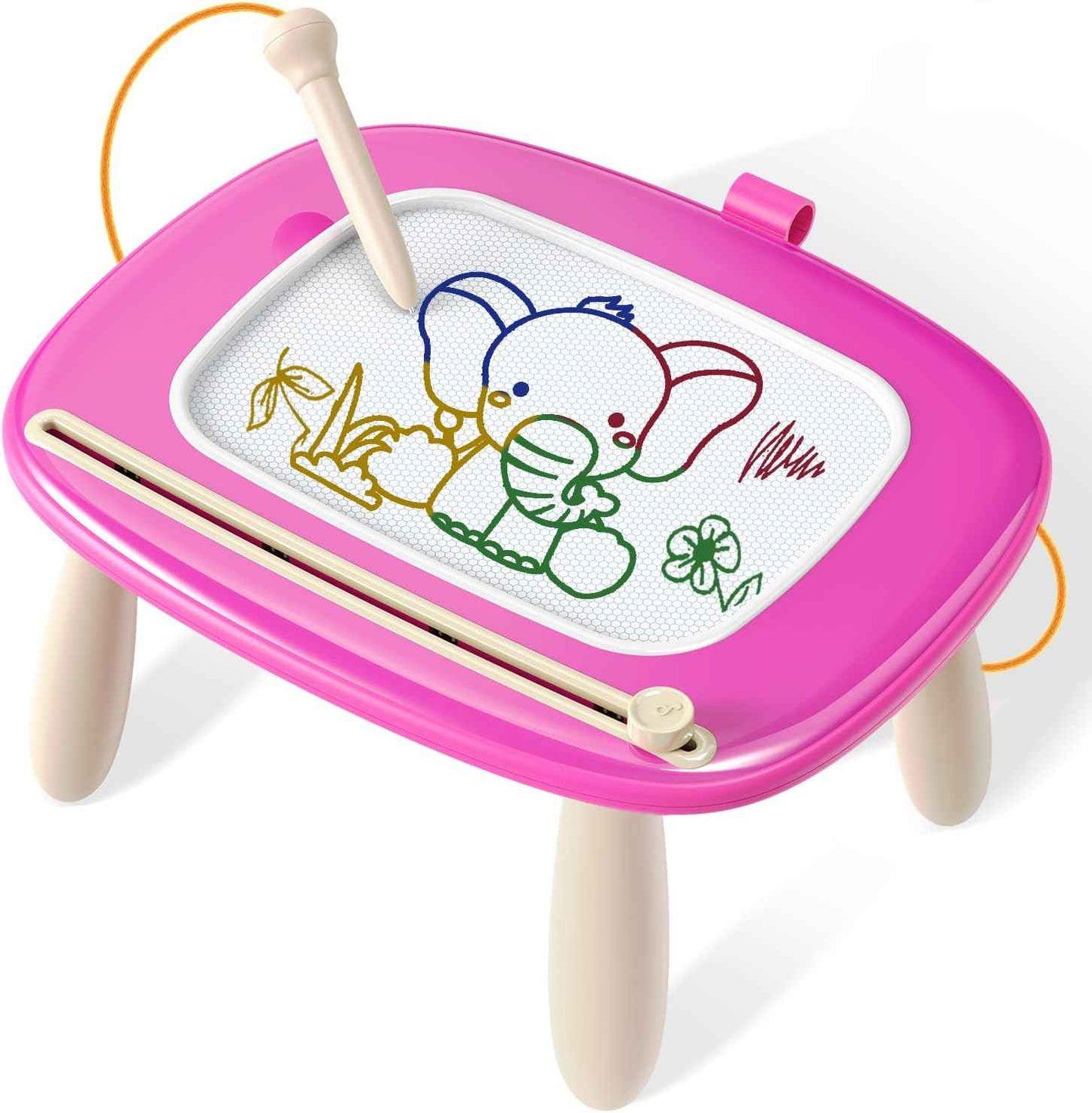 Magnetic Drawing Board, Toddler Girl Toys for 1-2 Year Old, Doodle Board Pad Learning and Educational Kids Toys for 1 2 3 Year Old Baby Girl Birthday Christmas GIF- Pink