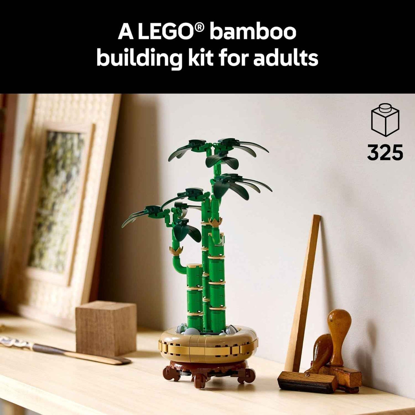 LEGO Botanicals Lucky Bamboo Building Set - Artificial Plant for Indoor Home DΓ©cor, Adults Ages 18+ - Fake Plant Decoration for Table, Desk, Office - Gift for Birthdays - 10344