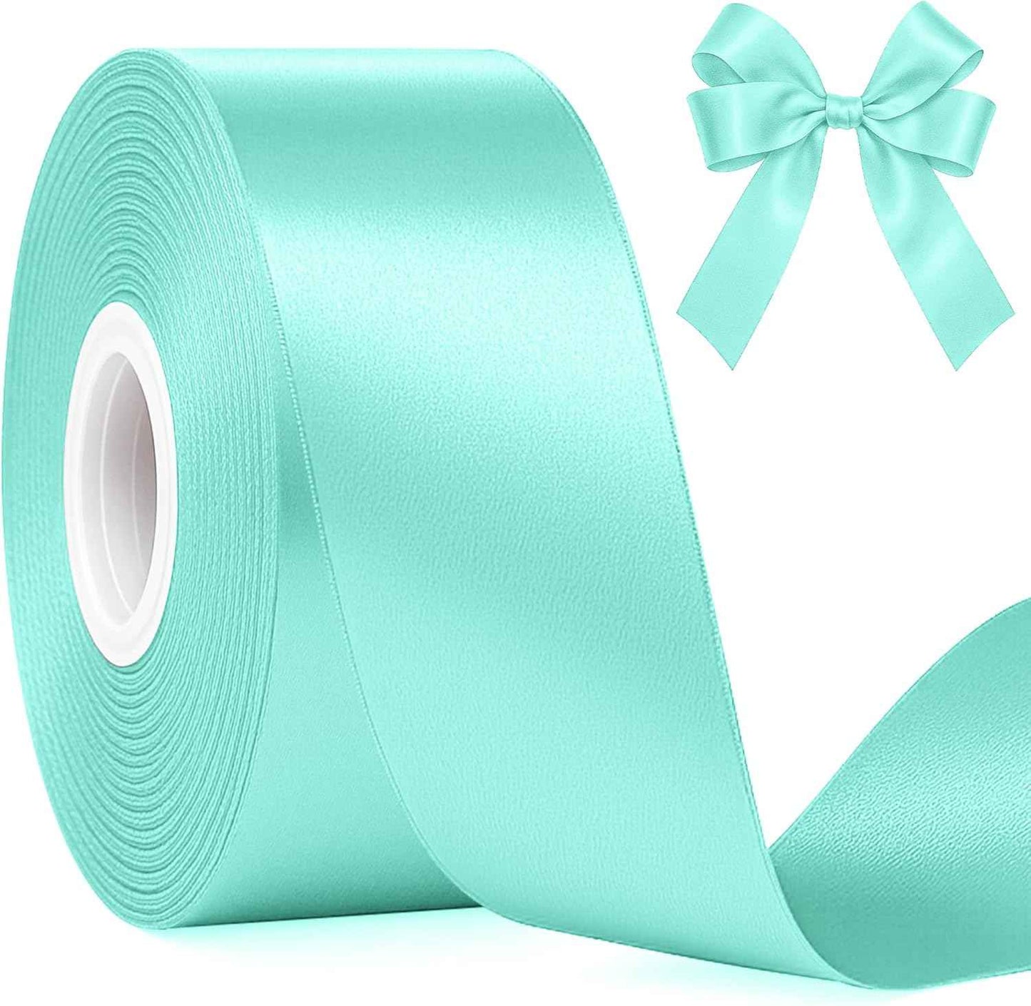 Fullive Red Ribbon 1 1/2 Inch, 30 Yards Red Ribbon for Gift Wrapping, Polyester Satin Christmas Ribbon for Wedding Xmas Tree Valentines Day Decorations DIY Bows Wrapping Bouquet Floral Arrangements