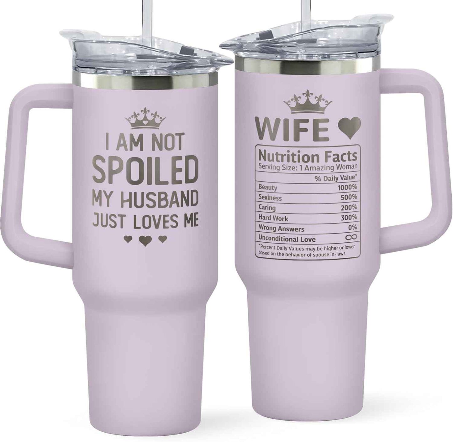 Gifts for Wife - Wife Gifts from Husband - Wedding Anniversary for Women, Valentines, Birthday Gift Ideas, Mothers Day, Christmas Gift for Her - Romantic Cup for Her - 20 Oz White Tumbler