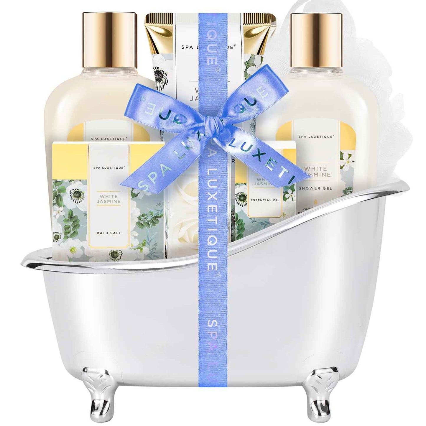 spa luxetique Gift Set For Women, Bath Sets for Women Gift, 8 Pcs Rose Spa Basket Includes Bubble Bath, Shower Gel, Body Lotion, Birthday Spa Gifts, Mother‘s Day Gifts for Mom, Christmas Gifts for Her