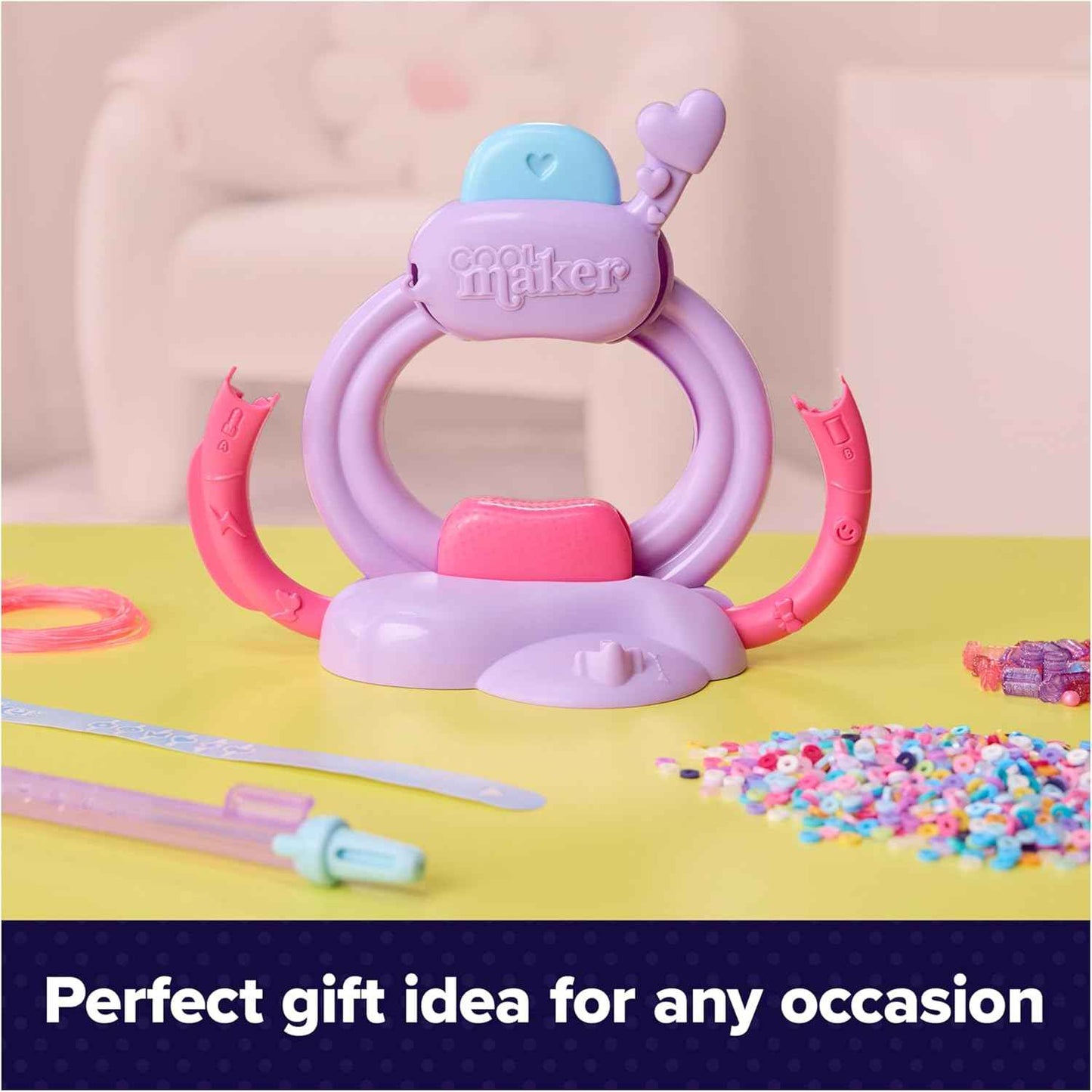 Cool Maker, Stack’d Heishi Studio Bracelet Making Kit with Easy Beading Pen & Over 1200 Beads for Bracelets, Makes 15, Gifts & Stocking Stuffers for Girls Ages 7 and up