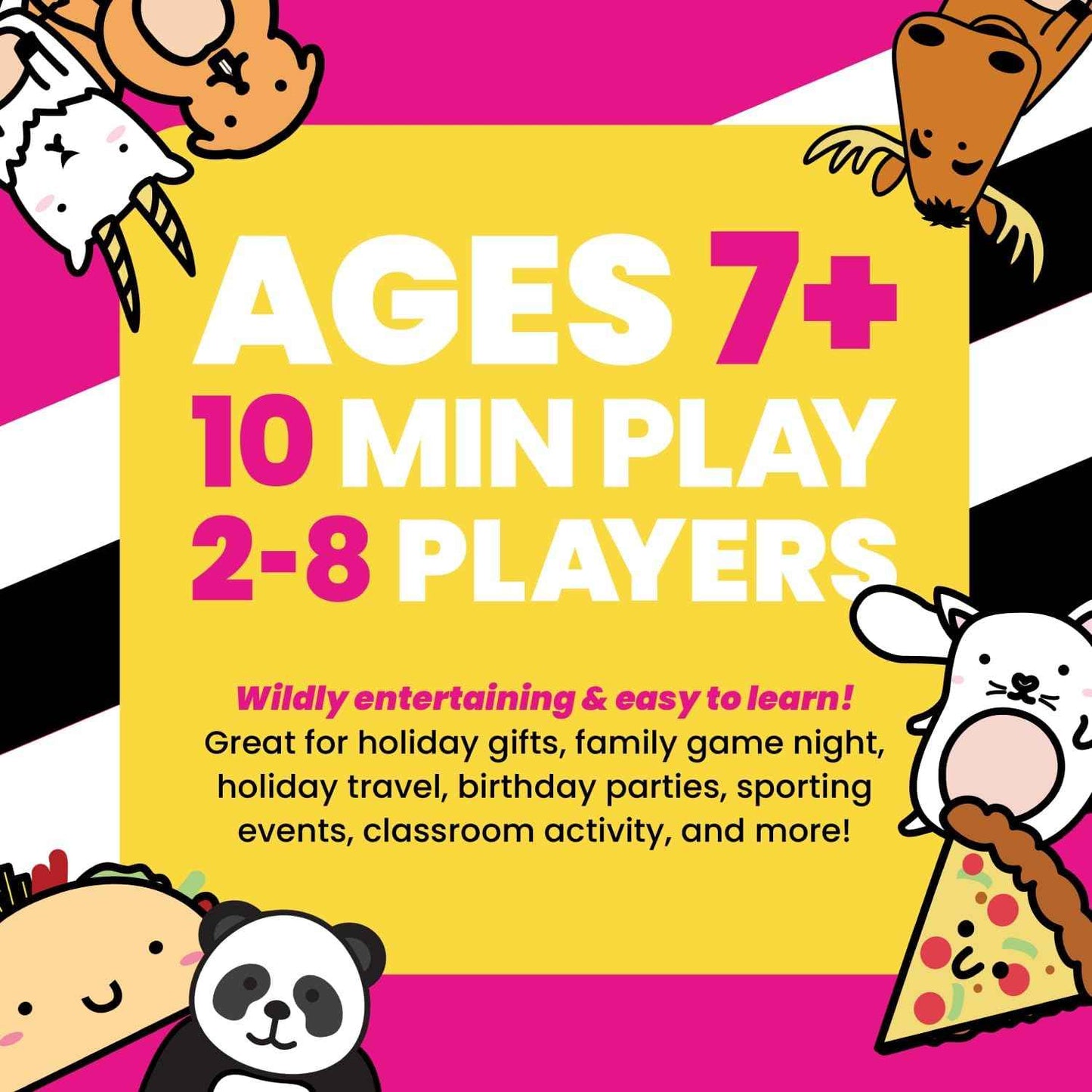 Taco Cat Goat Cheese Pizza Wildly Entertaining Card Game for Family and Group Game Night | Easy to Learn and Play with 10-15 Minute Rounds | Fun for Kids, Teens, Adults, and Families | 2-8 Players