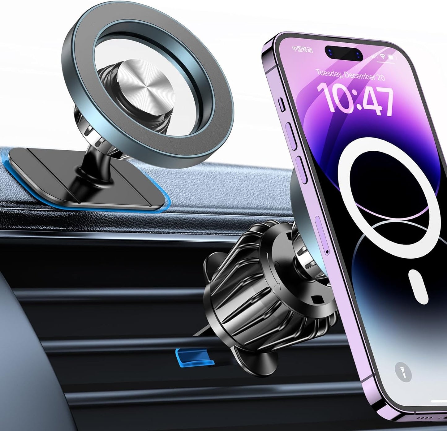 Kaistyle for Magsafe Car Mount【20 Strong Magnets】Magnetic Phone Holder for Car Phone Holder Mount Dash Mounted Holders Cell Phone Holders for Your Car Accessories for Women Men for iPhone 17 16 15 14 - Rayz Mart