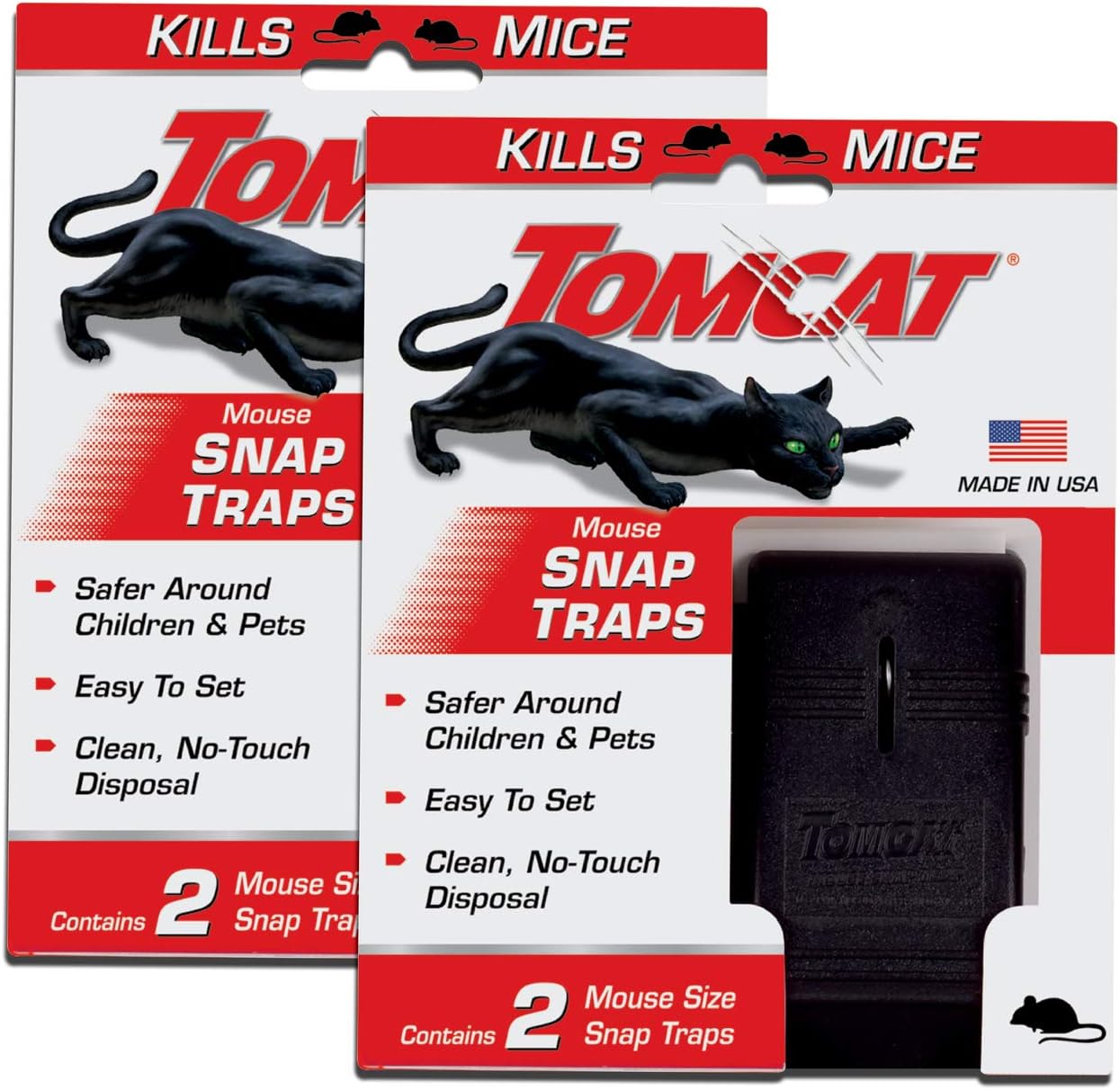 Tomcat Rat Snap Trap, 1 Rat Size Trap - Reusable - Effectively Kill Rats - Ideal for Home and Farm Use