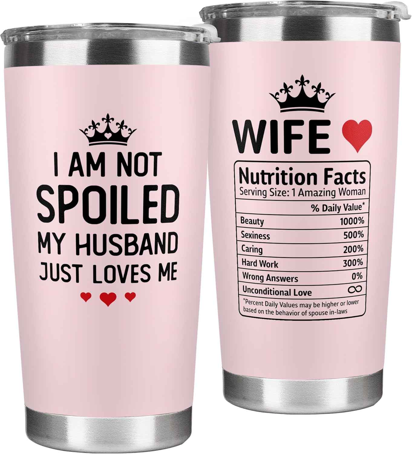 Gifts for Wife - Wife Gifts from Husband - Wedding Anniversary for Women, Valentines, Birthday Gift Ideas, Mothers Day, Christmas Gift for Her - Romantic Cup for Her - 20 Oz White Tumbler