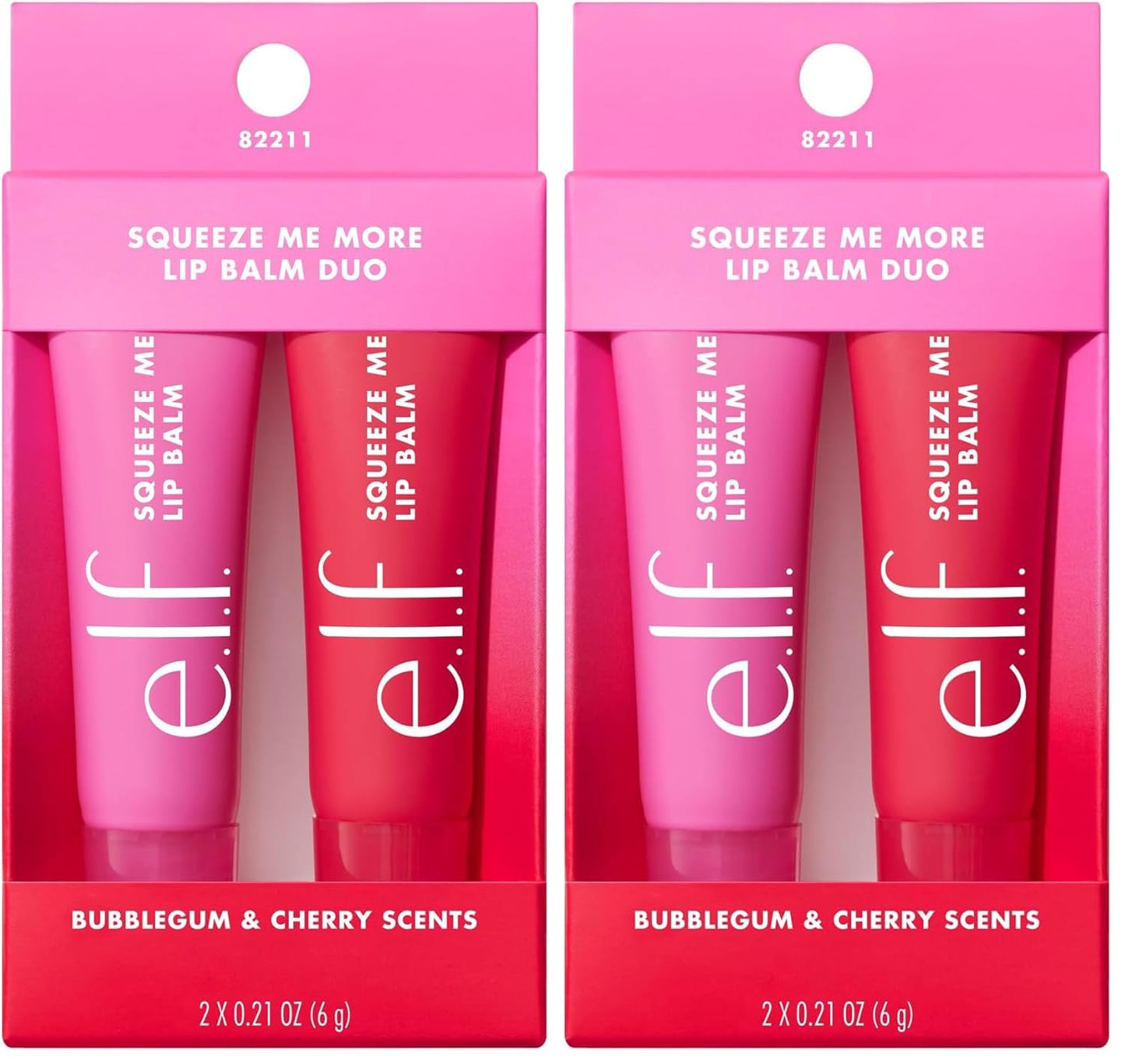 e.l.f. Squeeze Me More Lip Balm Duo, Moisturizing Balm For A Sheer Tint Of Color, Made With Hyaluronic Acid, Vegan & Cruelty-Free, Mango & Watermelon