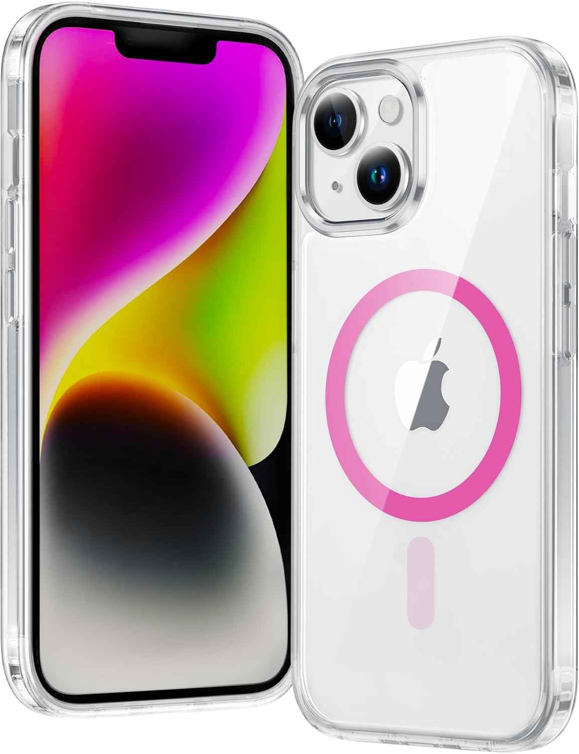 FNTCASE for iPhone 17 Pro Case, Compatible with Magsafe, Clear Transparent Magnetic Shockproof Protective Rugged Phone Cover with Screen Protector - 6.3 inch (A-Clear)