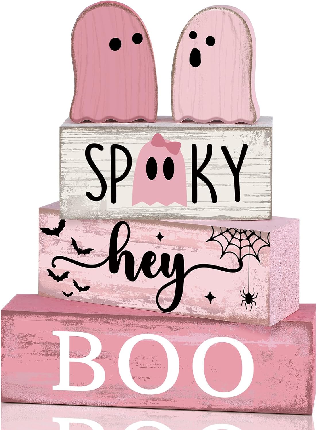 4 Pcs Christmas Table Decoration Wooden Santa Claus Decor Christmas Tiered Tray Decor Decorative Santa Claus Elk Block Sign Gift Farmhouse Xmas Table Centerpiece for Home Kitchen Shelf