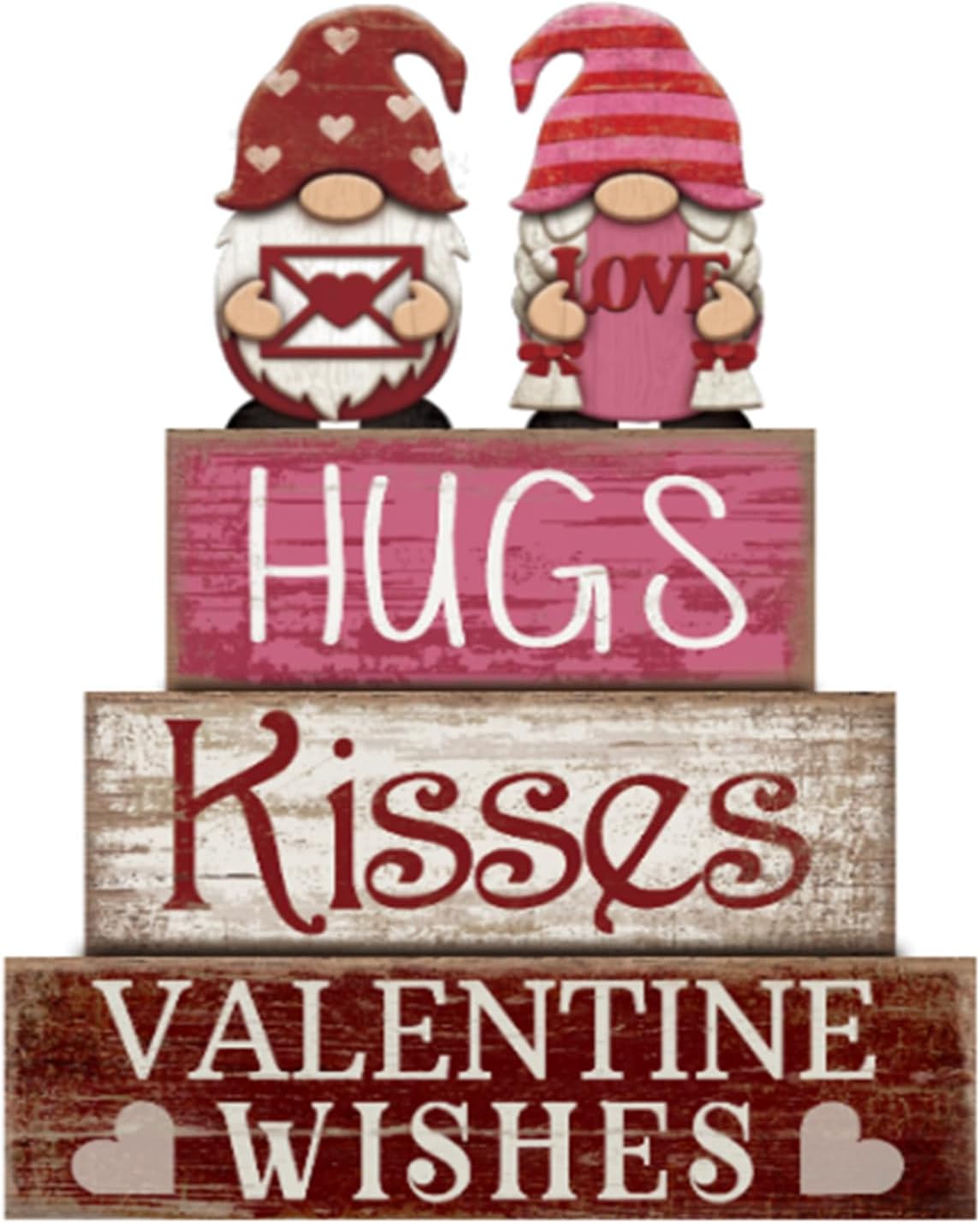 4 Pcs Christmas Table Decoration Wooden Santa Claus Decor Christmas Tiered Tray Decor Decorative Santa Claus Elk Block Sign Gift Farmhouse Xmas Table Centerpiece for Home Kitchen Shelf