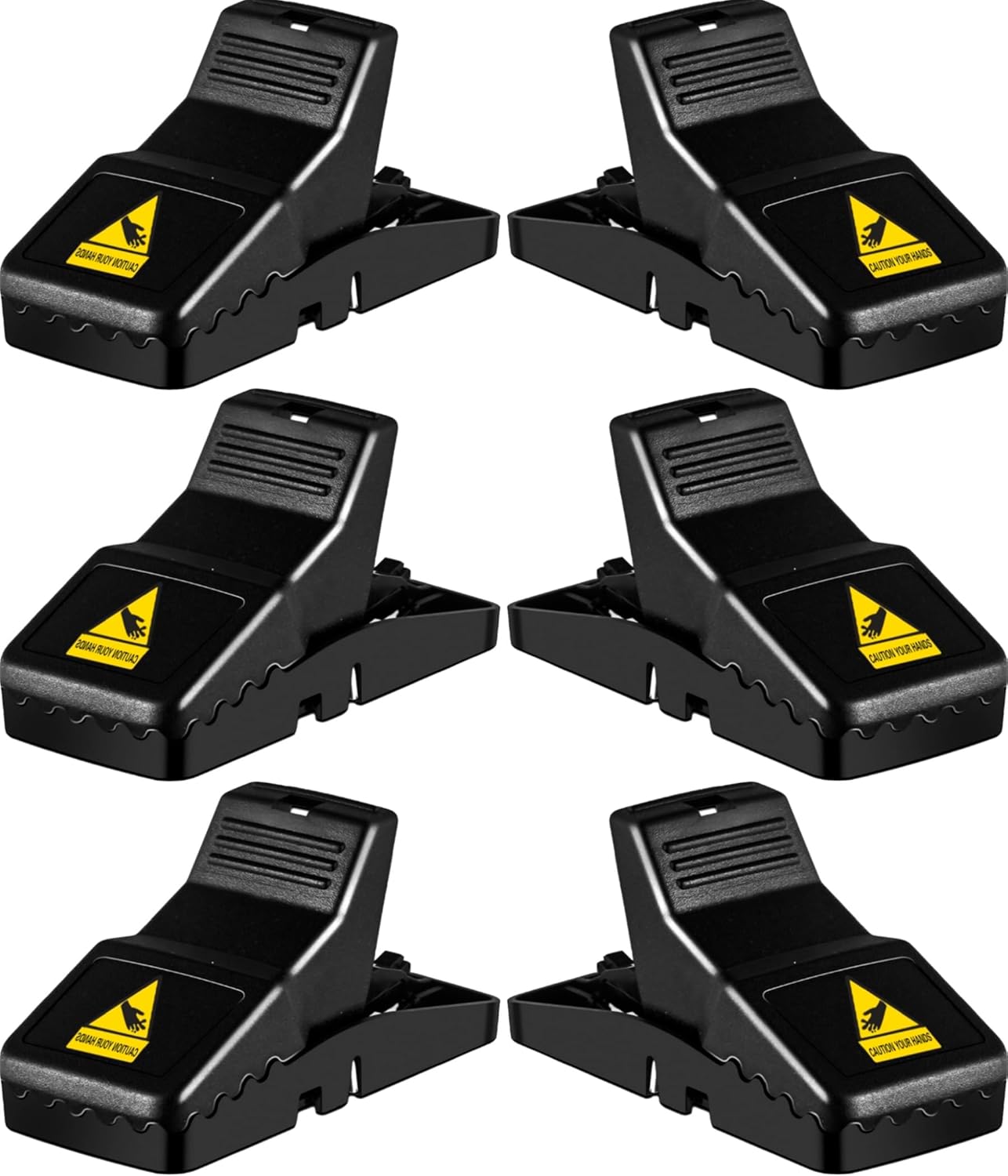 Feeke Mouse Traps, Mice Traps for House, Small Mice Trap Indoor Quick Effective Sanitary Safe Mousetrap Catcher for Family and Pet - 6 Pack, (M01-6Pack)