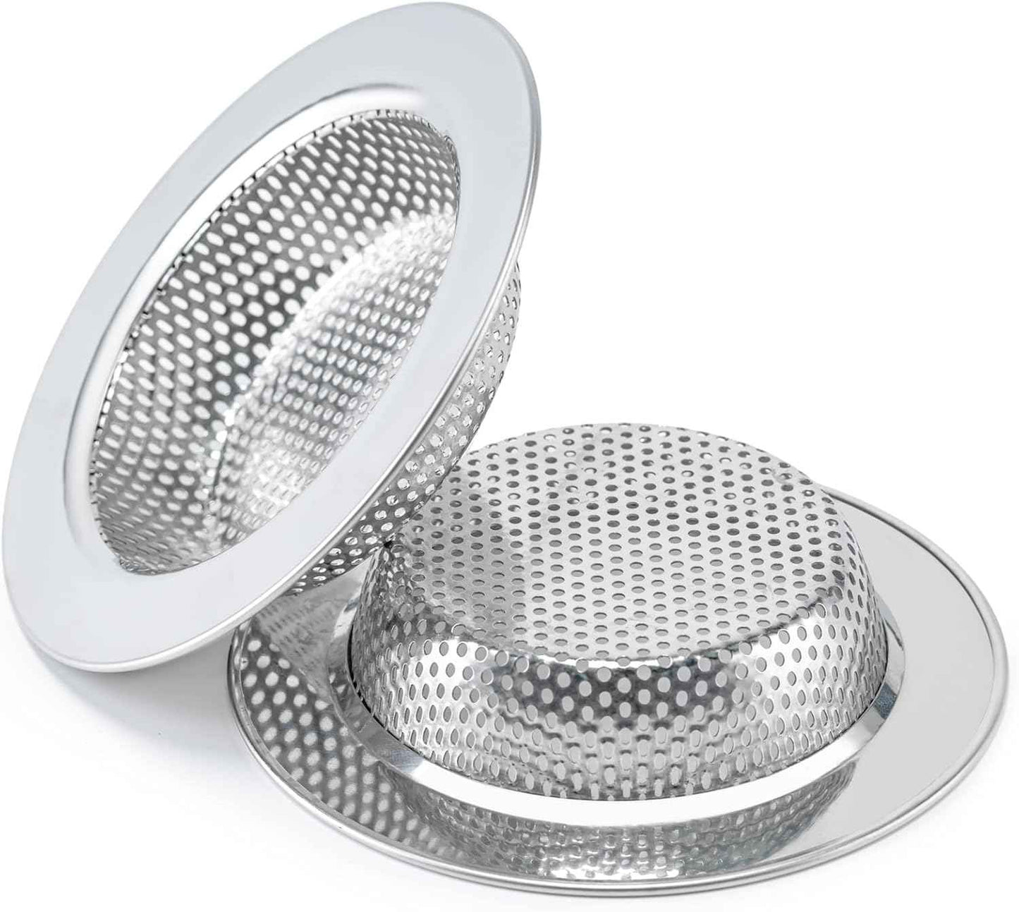 2 Pcs Sink Strainer for Most Kitchen Sink Drain Basket, Upgraded Double-Layer Safe Design Kitchen Sink Strainer (Outer Diameter 4.5 Inch)