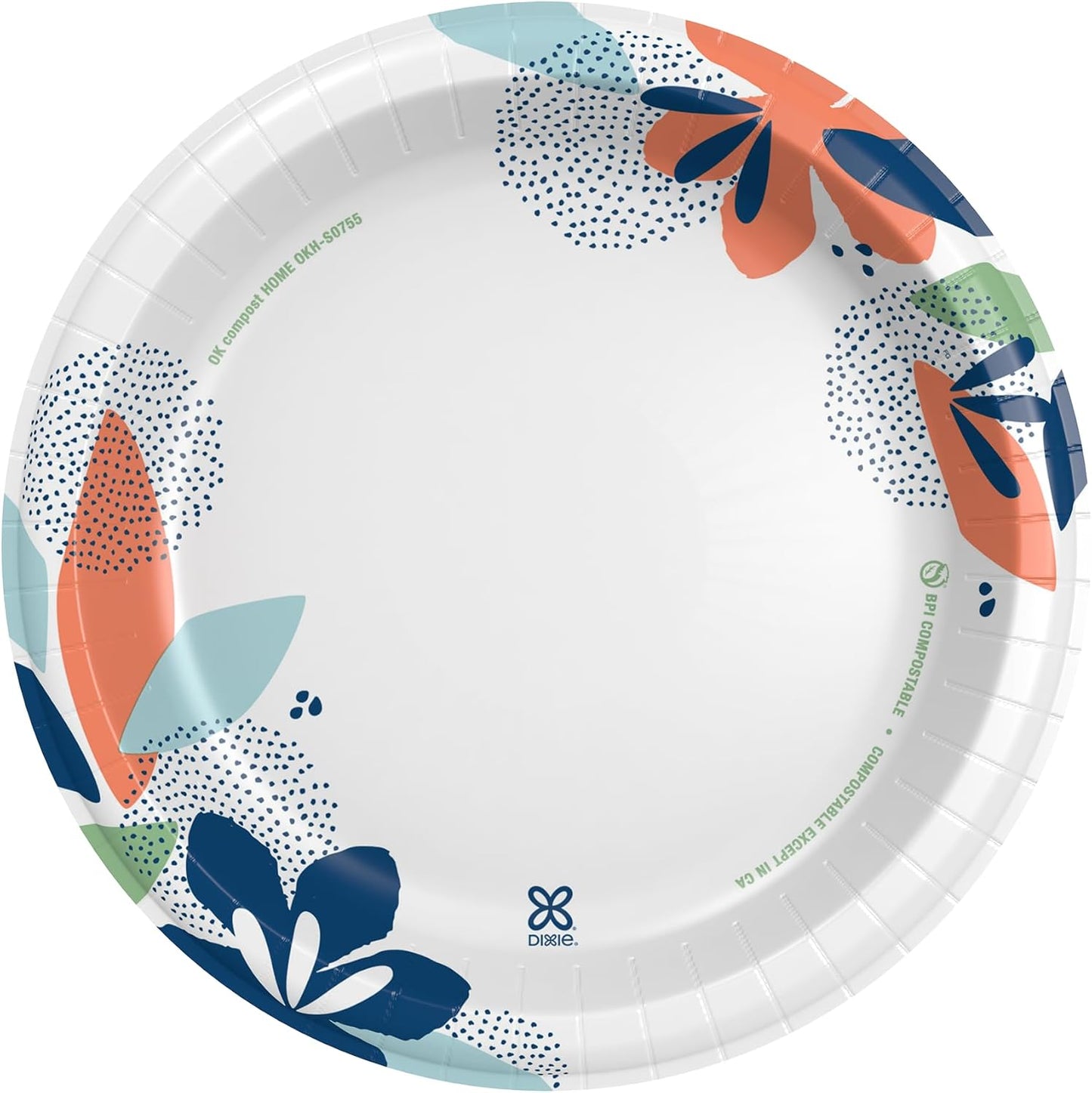Dixie Large Paper Plates, 10 Inch, 54 Count, 2X Stronger*, Microwave-Safe, Soak-Proof, Cut Resistant, Disposable Plates For Everyday Breakfast, Lunch, & Dinner Meals