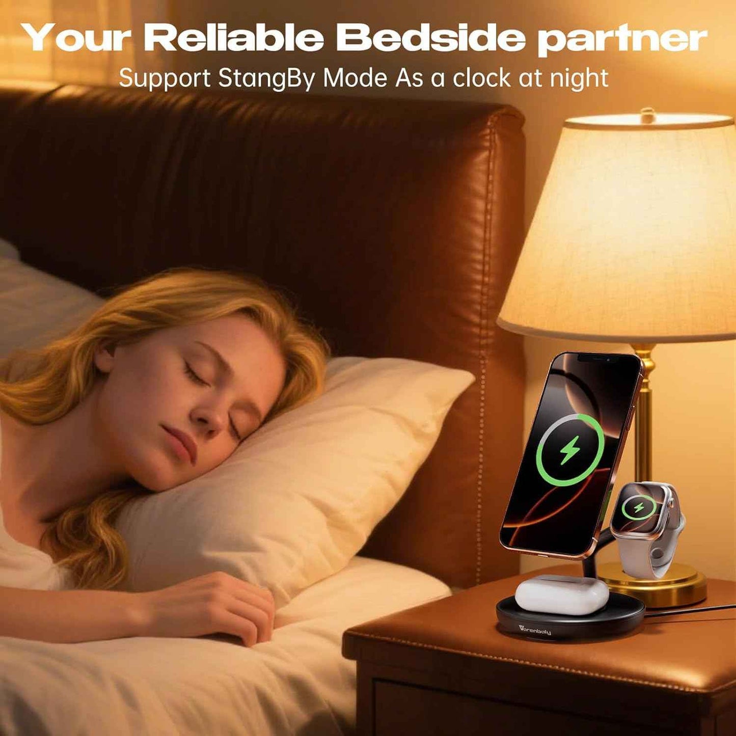 Magnetic Charger for iPhone Charging Station, Mag-Safe Phone Charger for iPhone 17 16 15-12 Series οΌfor Airpods Apple Watch and Phone Charging Stand