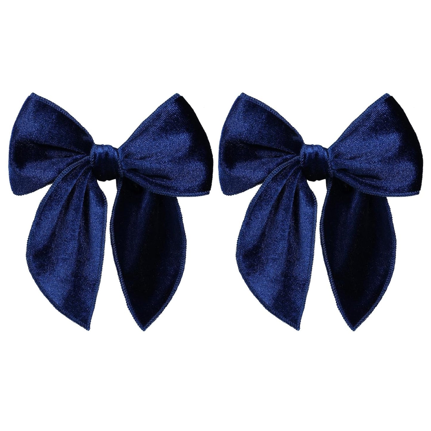 5" Red Christmas Velvet Fable Hair Bows Kids Big Velvet Ribbon Sailor Bow Alligator Clip Cheer Barrettes Hairpins Valentines New Year Gift Accessory for Toddler Teen Baby Girls