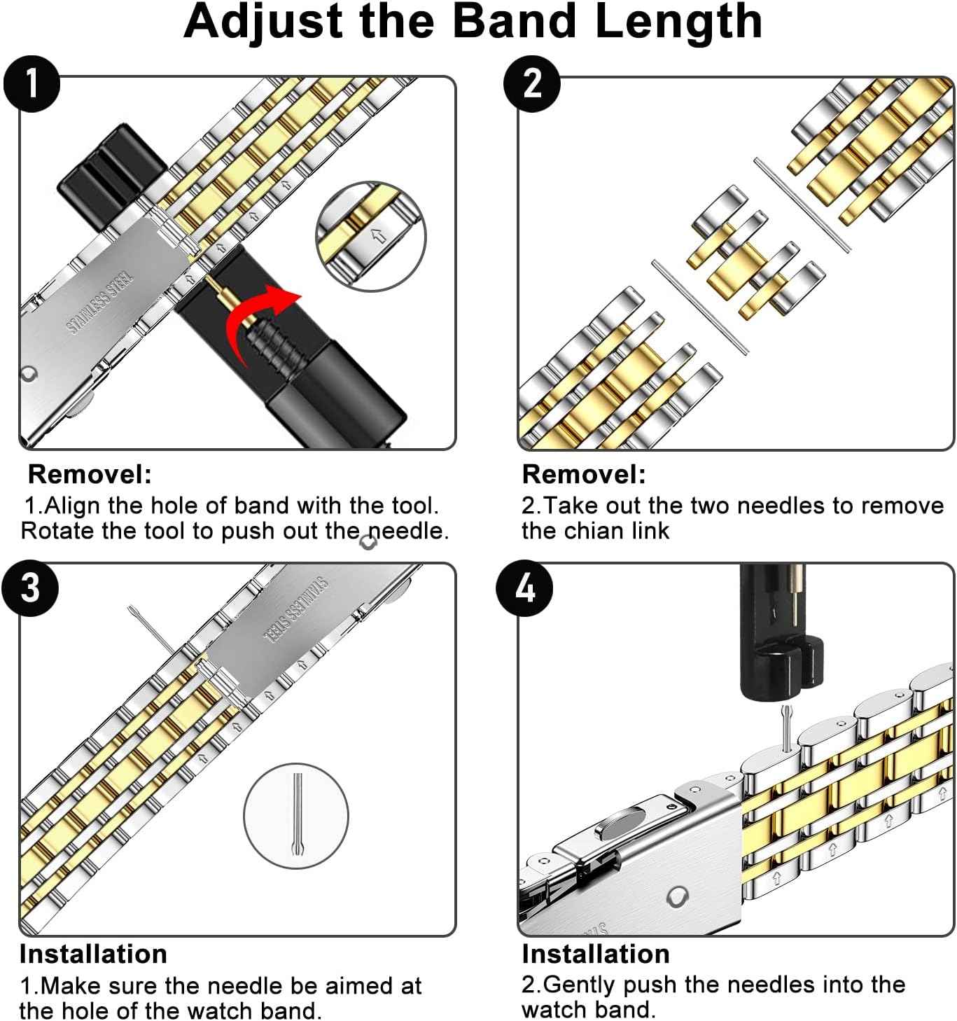 MioHHR Slim Metal Band Compatible with Apple Watch Band 42mm(Series 11 10) 41mm(Series 9 8 7) 40mm(Series 6 5 4 SE3/2/1) 38mm(Series 3 2 1),Stainless Steel iWatch Bands for Women,Silver/Gold