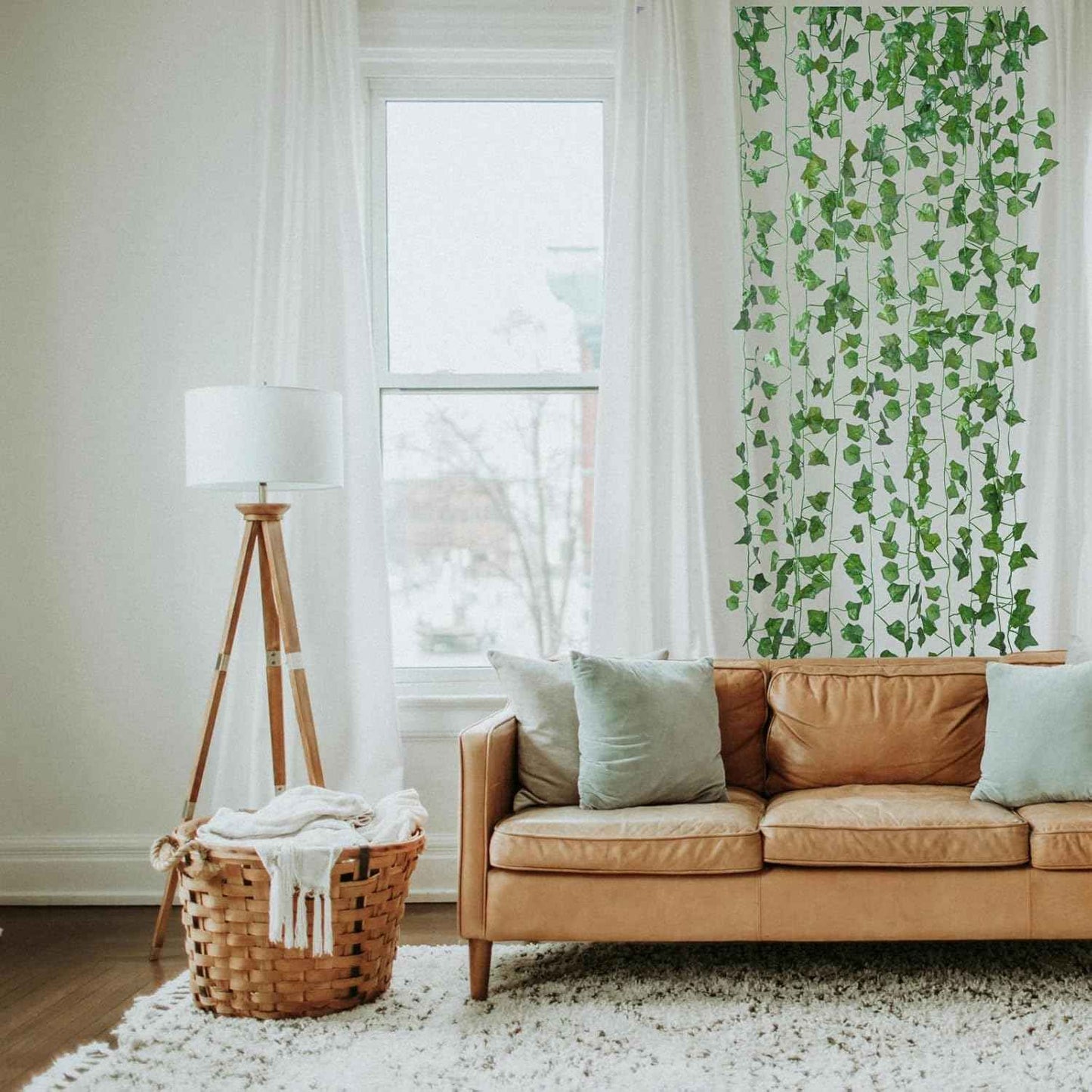 Fake Vines for Room Decor(12 Pack 84 Feet) Aesthetic Artificial Plant Ivy Leaves Hanging Greenery Garlands for Home Bedroom Wall Wedding Christmas Party Office Patio Outdoor Garden DΓ©cor