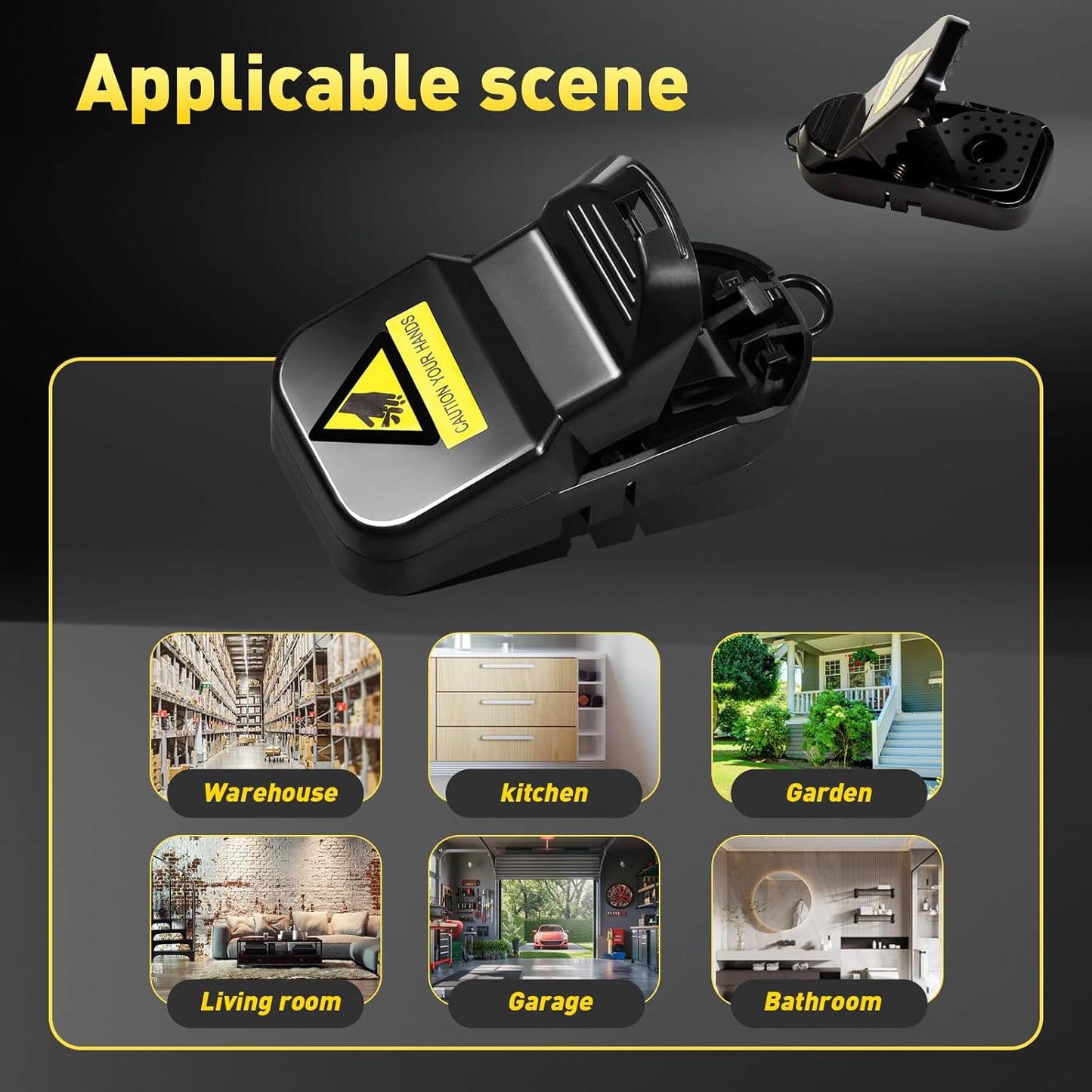 Mouse Traps 12-Pack, Indoor Outdoor Use, Small Mice Catchers for Home Indoor, Reusable Mice Trap, Quick-Set Mousetraps for House