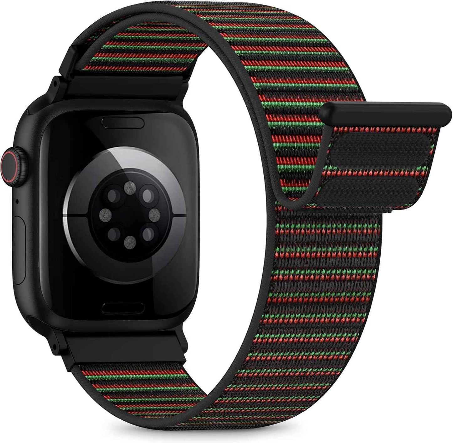 Nylon Loop Sport Band Compatible with Apple Watch Bands 44mm 45mm 46mm 49mm 42mm for Women Men, iWatch Wrist Straps for Ultra 3 2, Se, Series 11 10 9 8 7, Breathable, Soft Band Ideal for Outdoor