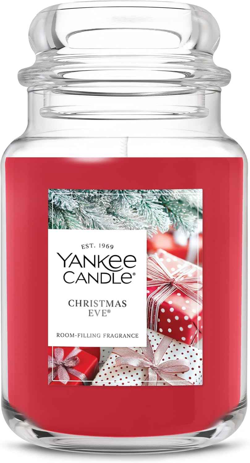 Yankee Candle Christmas Eve Scented Candle, 22oz Large Jar with up to 150 Hour Burn Time, Giftable, Holidays