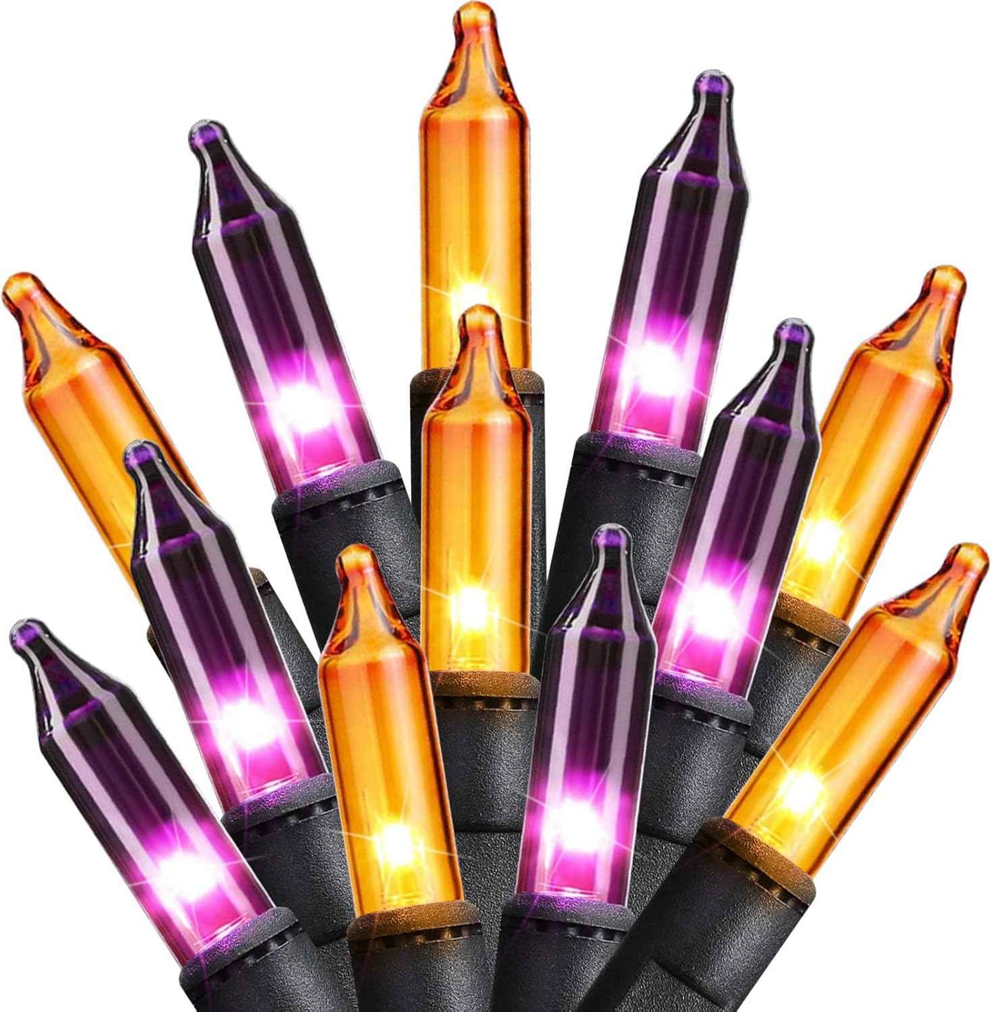 Clear Christmas String Lights, 100 Count Mini Incandescent Bulbs, 25FT Green Wire Indoor Holiday Lights