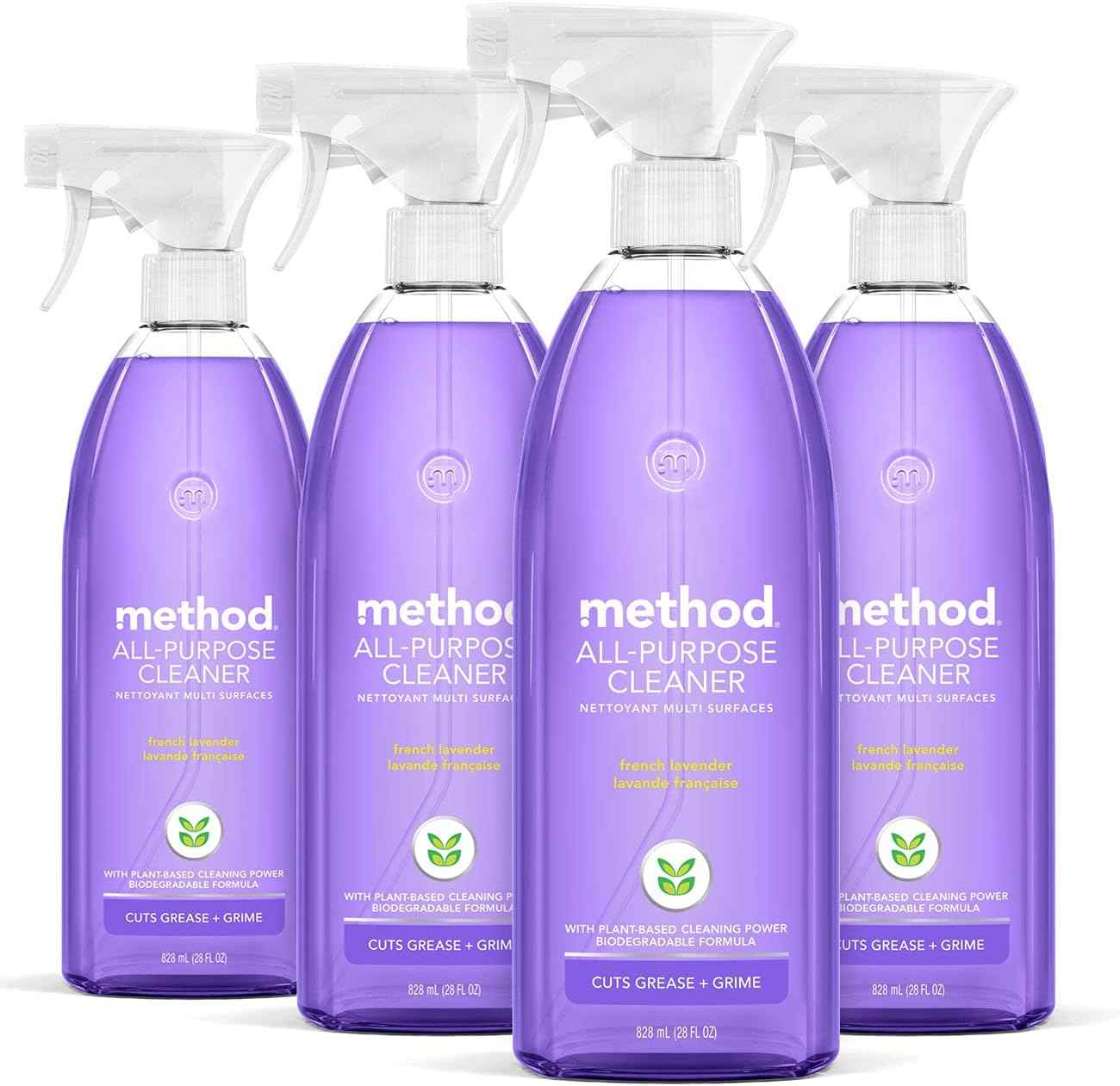 Method All-Purpose Cleaner Spray, French Lavender, Perfect for Most Counters, Tiles and More, 28 Fl Oz, (Pack of 1)