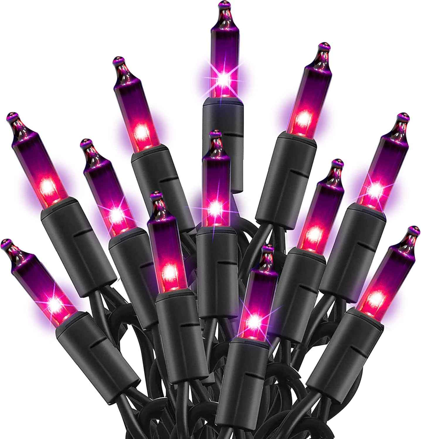 TW SHINE Warm White Christmas Lights Outdoor, 20FT 100 Count Incandescent Christmas Light Indoor, Waterproof Christmas Tree String Lights for Xmas Decorations