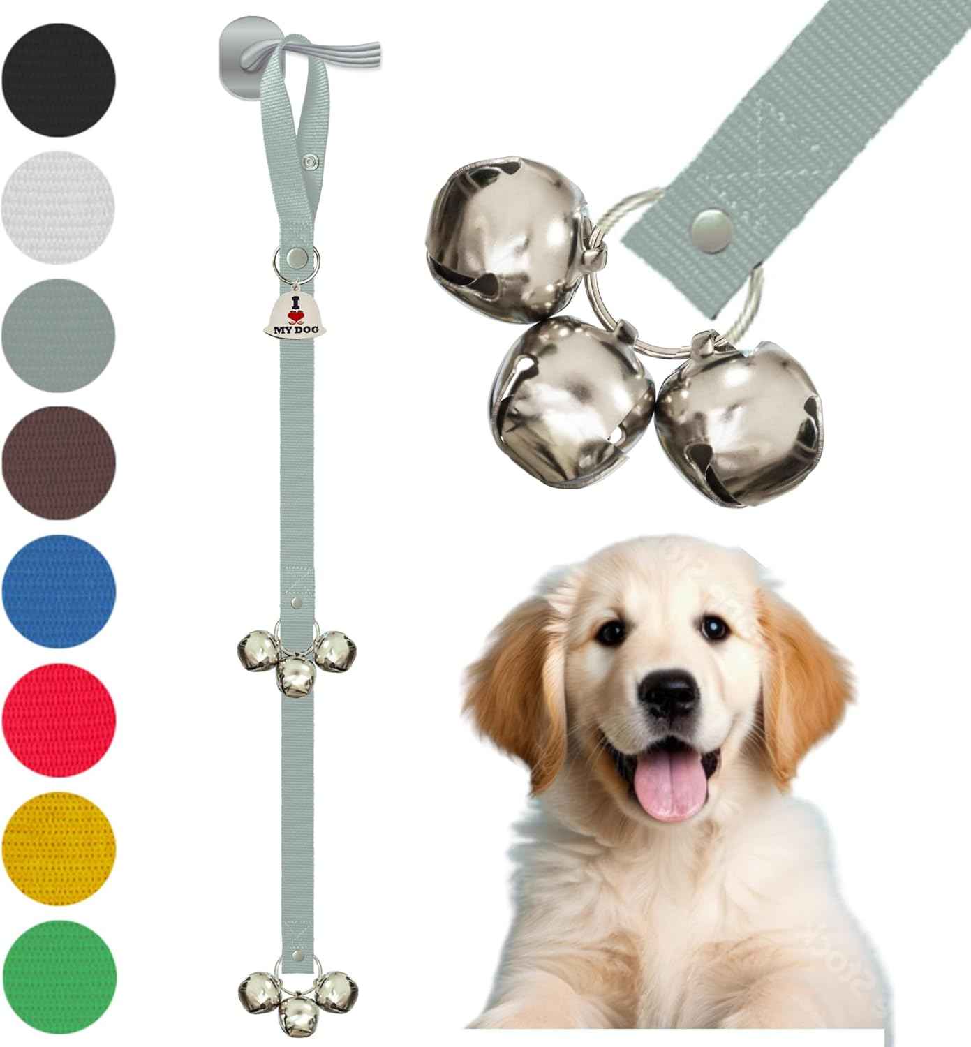 Caldwell's Pet Supply Co. Dog Potty Bells, Dog Door Bell, Bells to Go Outside, Potty Training Bell, Dogs Doorbell, Dogs Potty Doorbell, Ring to Go Pee, All Breed Puppy Training Tool