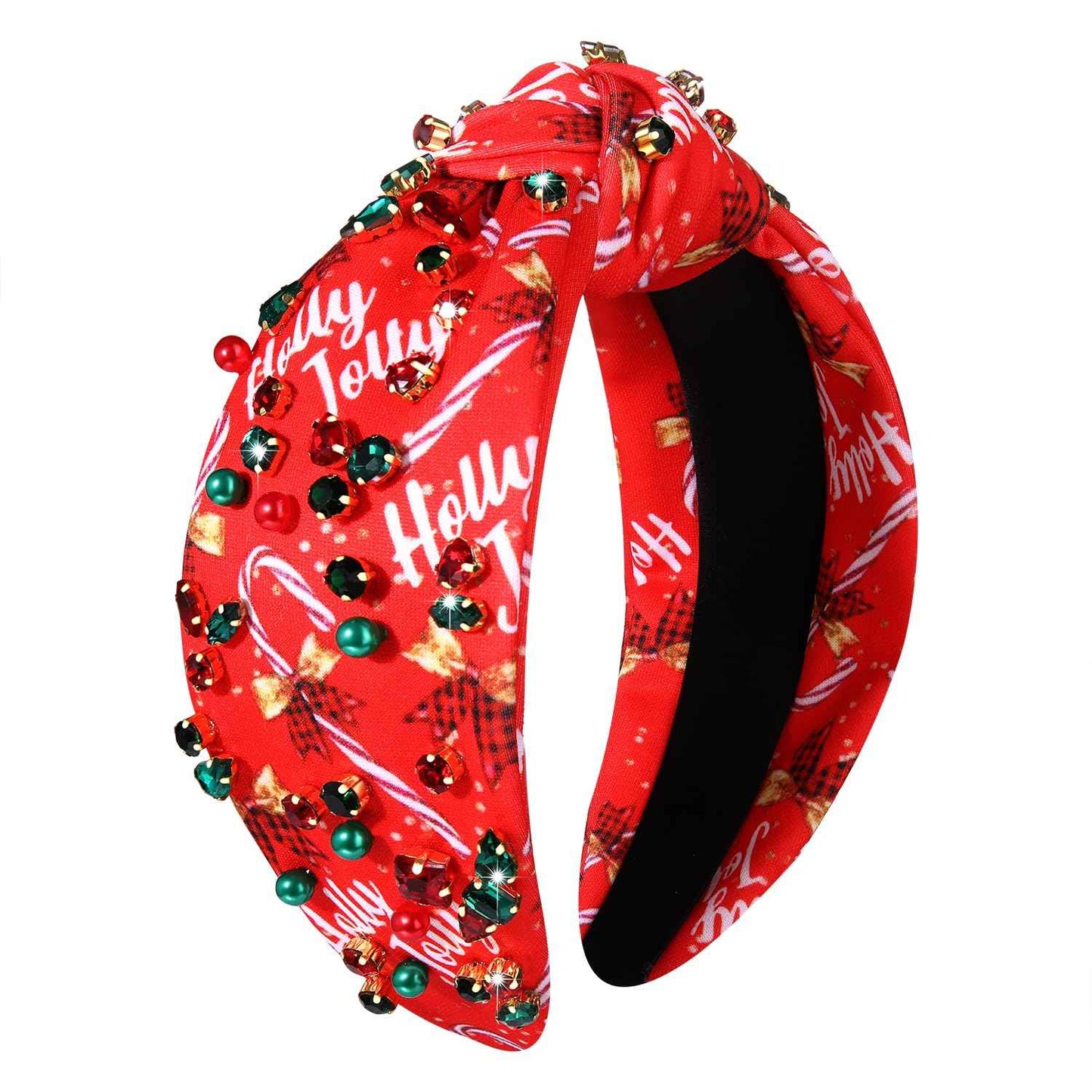 MOLOCH Christmas Headband for Women Christmas Tree Bow Snowflake Knotted Headband Jeweled Crystal Xmas Head Band Xmas Decorations Gifts