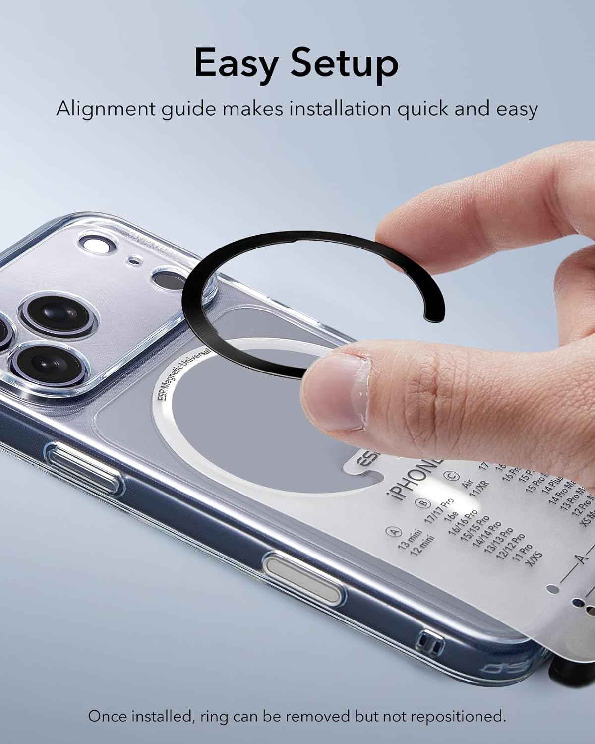 ESR for MagSafe Wallet, 5-Card Holder With RFID Blocking, MagSafe Sticker Included, Slim Magnetic Wallet for iPhone 17/16/15/14/13/12 Series and Selected Samsung Devices, Not for 13/12 Mini, Black