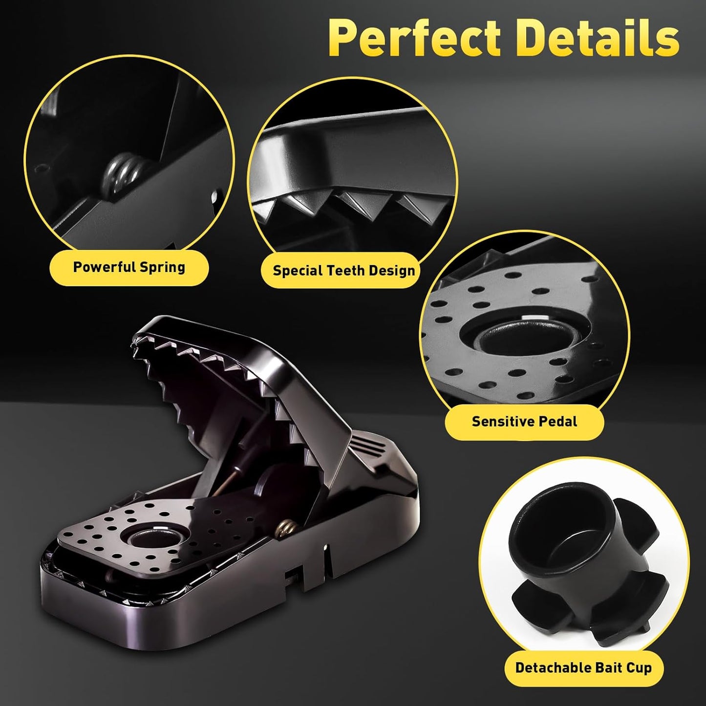 Mouse Traps 12-Pack, Indoor Outdoor Use, Small Mice Catchers for Home Indoor, Reusable Mice Trap, Quick-Set Mousetraps for House