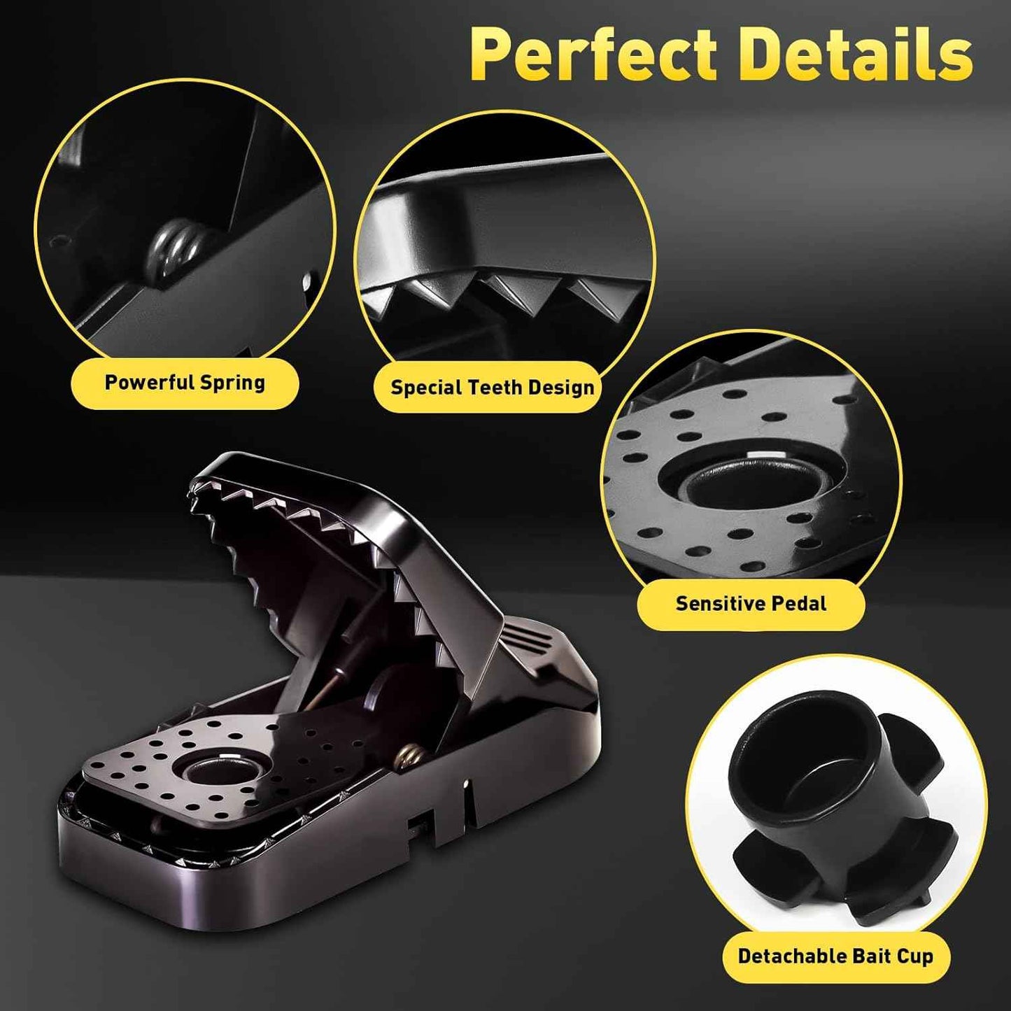 Mouse Traps 12-Pack, Indoor Outdoor Use, Small Mice Catchers for Home Indoor, Reusable Mice Trap, Quick-Set Mousetraps for House