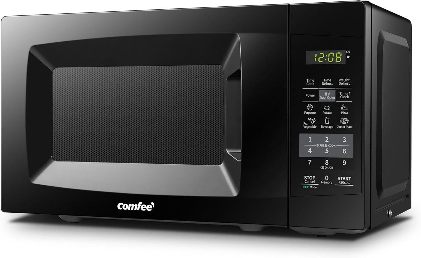 COMFEE' EM720CPL-PM Countertop Microwave Oven with Sound On/Off, ECO Mode and Easy One-Touch Buttons, 0.7 Cu Ft/700W, Pearl White