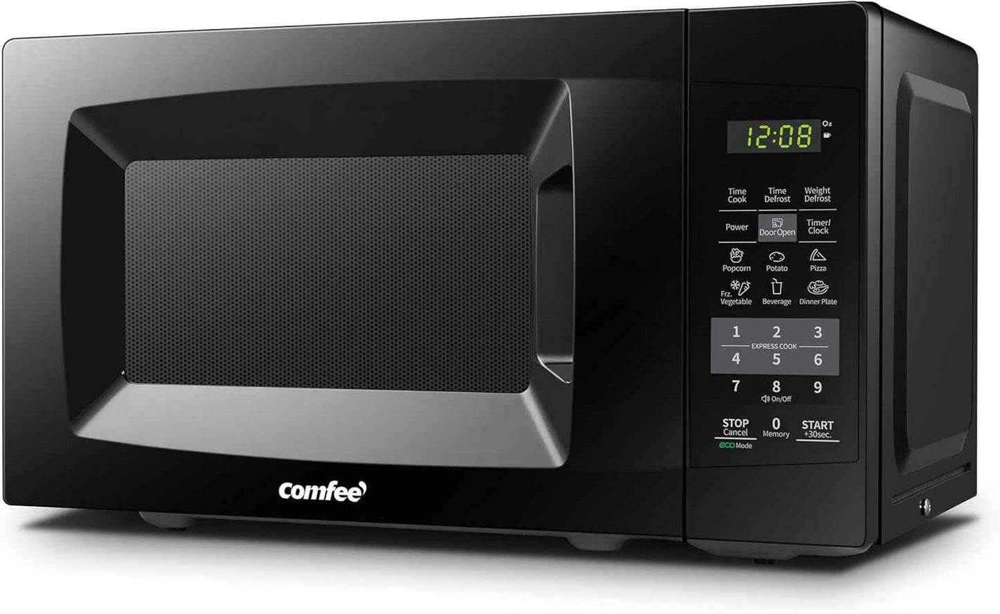 COMFEE' EM720CPL-PM Countertop Microwave Oven with Sound On/Off, ECO Mode and Easy One-Touch Buttons, 0.7 Cu Ft/700W, Pearl White